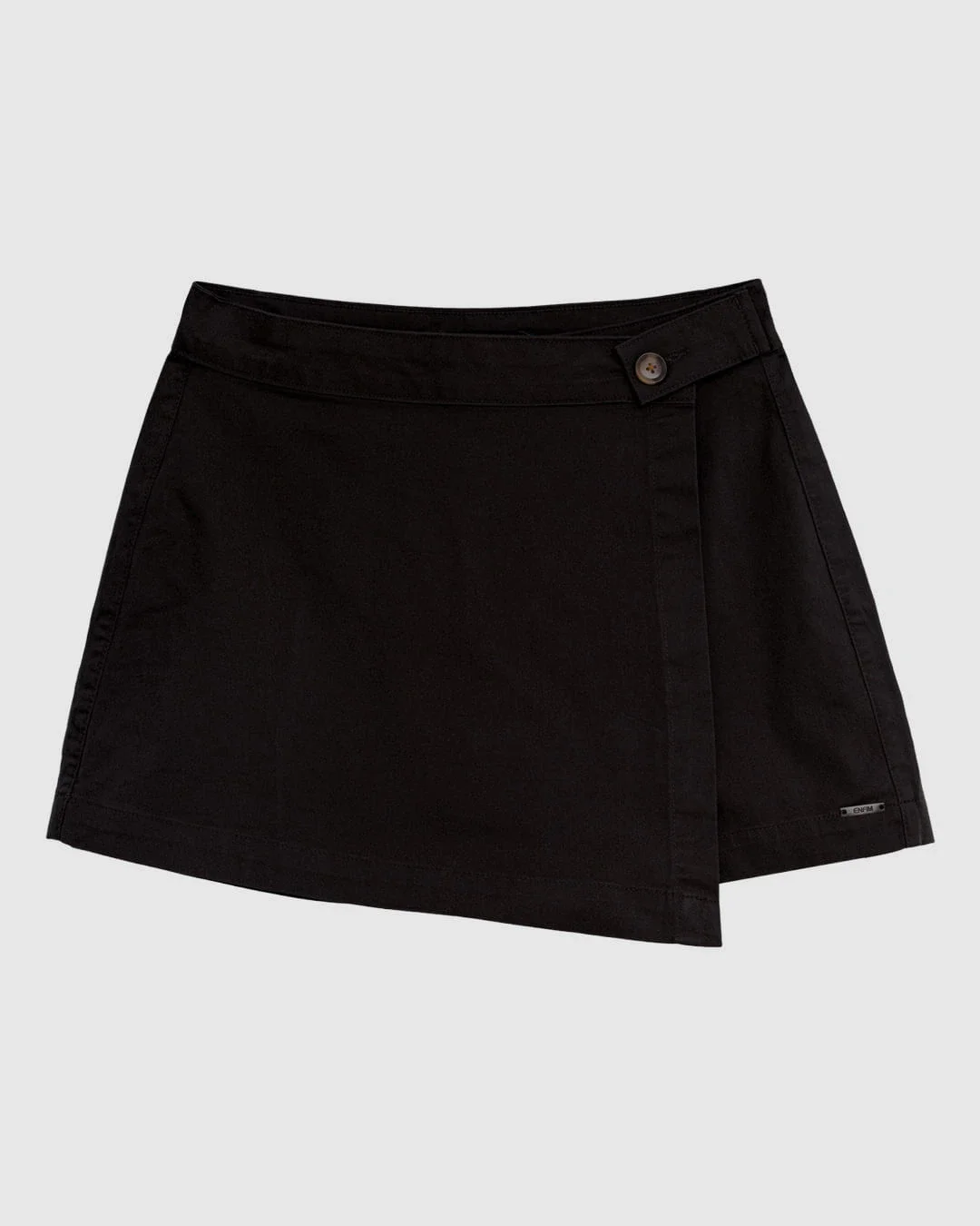 Shorts Saia Feminino Detalhe Botão Frontal Em Sarja Com Elastano - ENFIM