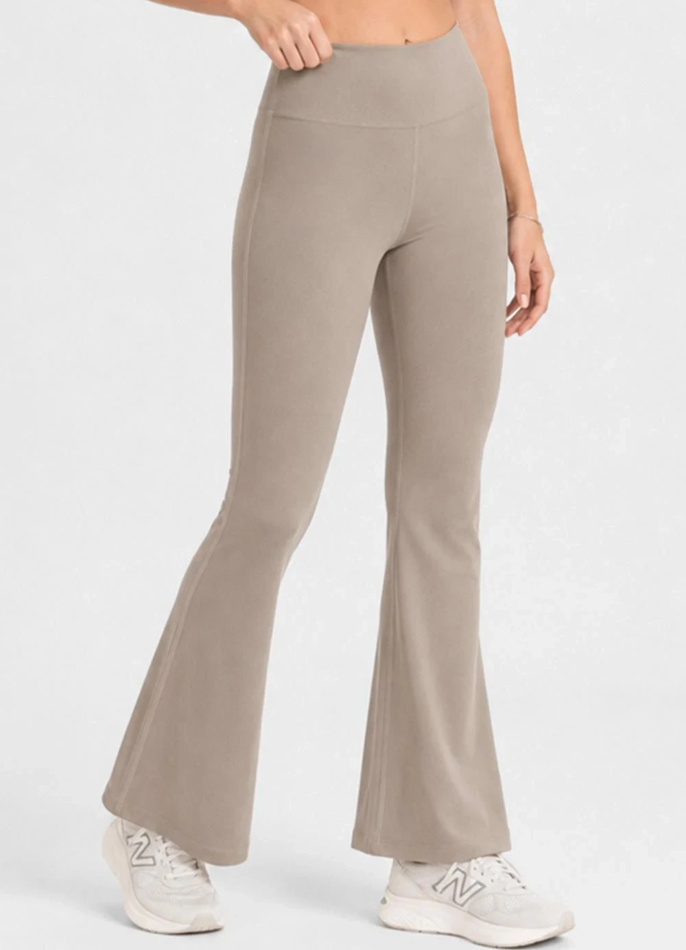 Rovitex - Calça Legging Flare Feminina Fitness Bege