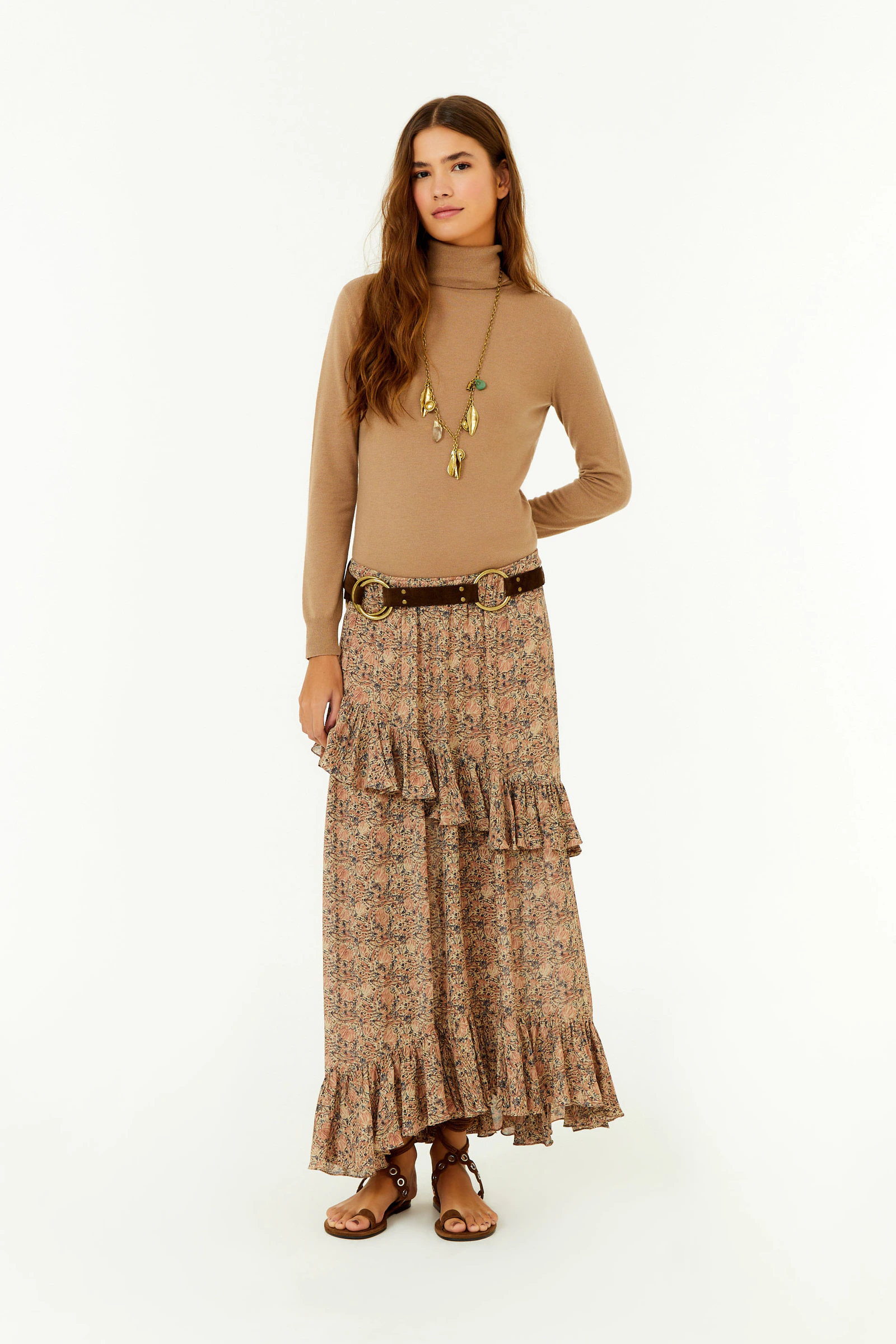 Saia Midi Ggt Estampa Fable