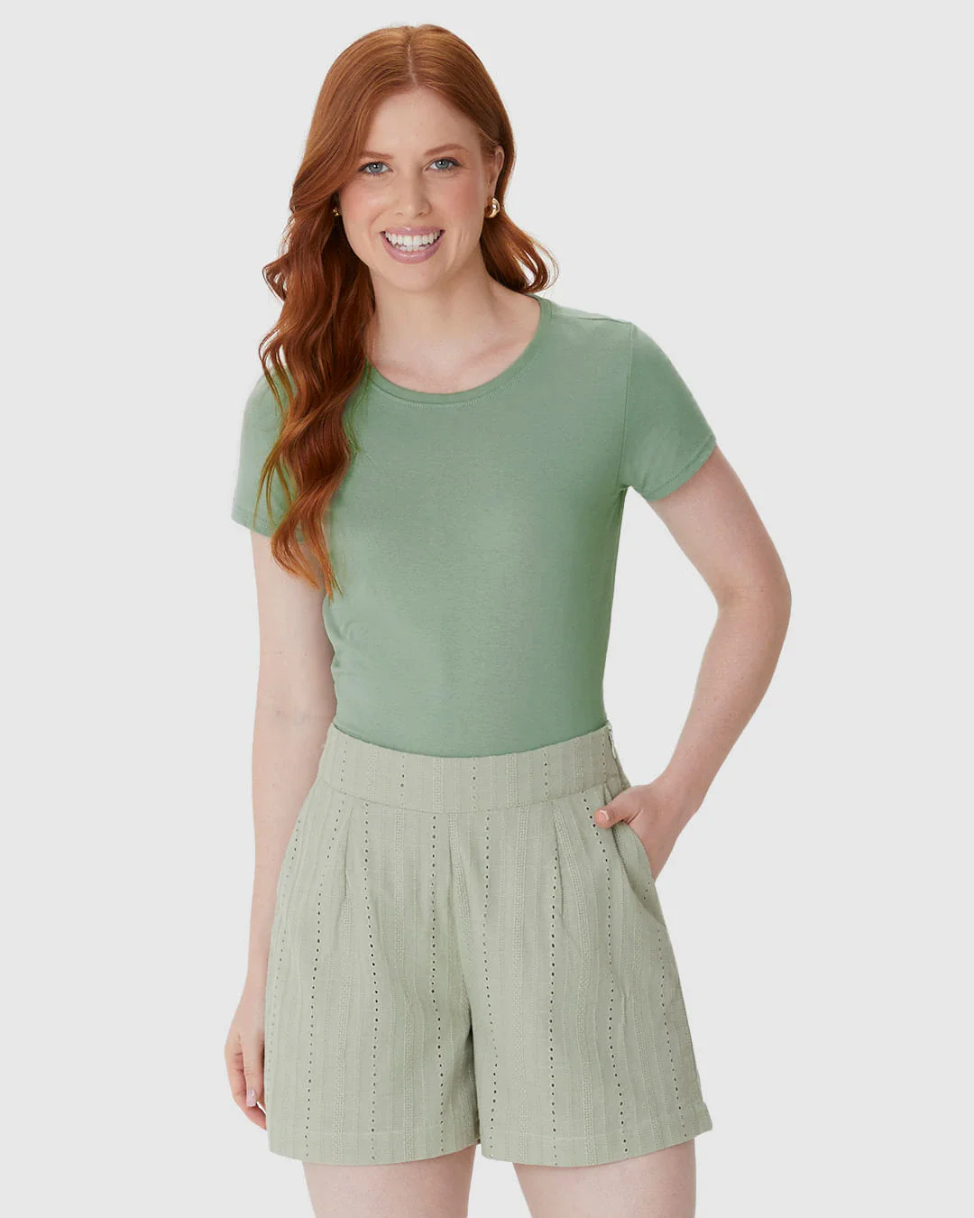 Camiseta Básica Feminina Slim Em Algodão