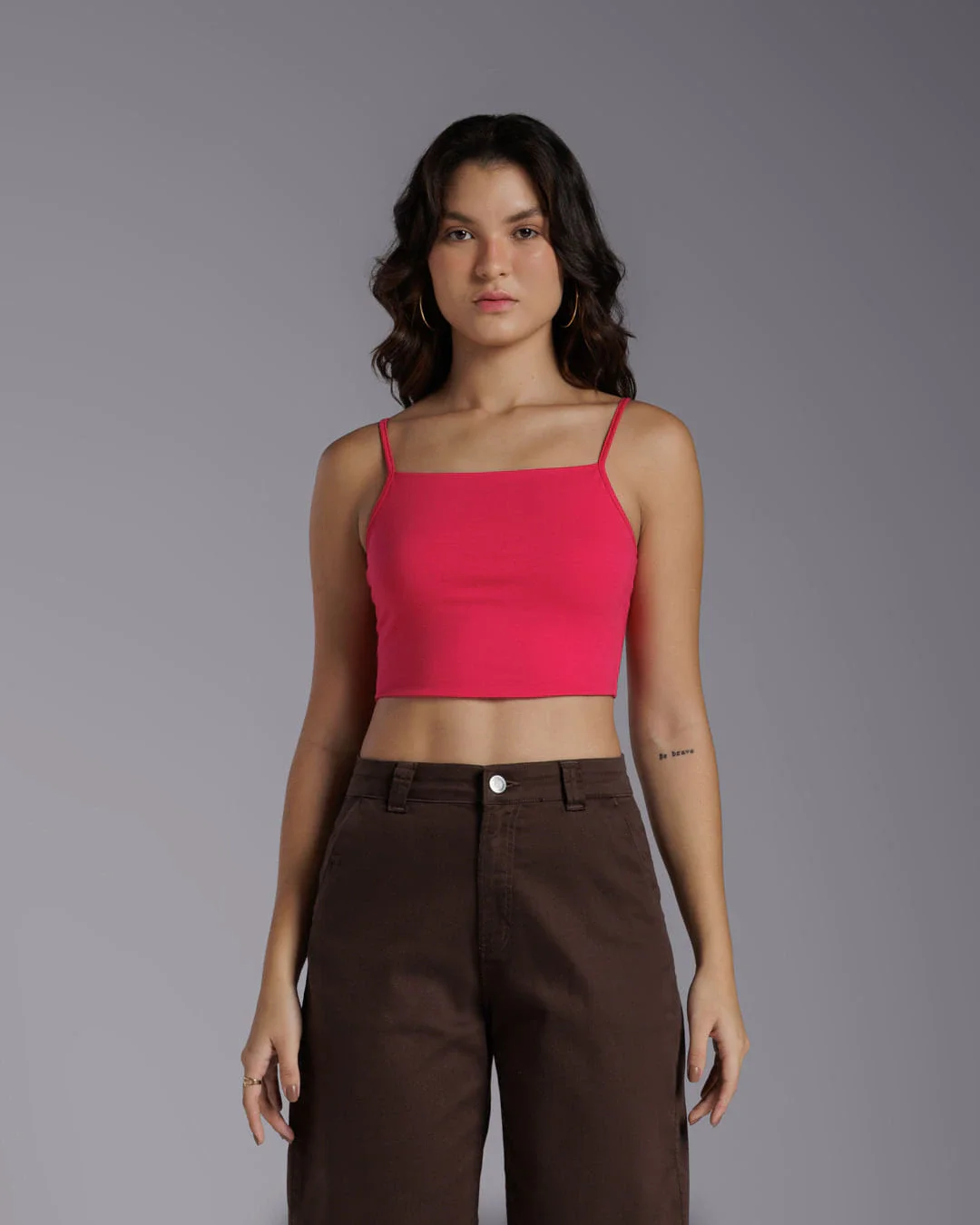 Top Cropped Tech Comfort Anti Odor Decote Reto Feminino - BASICAMENTE