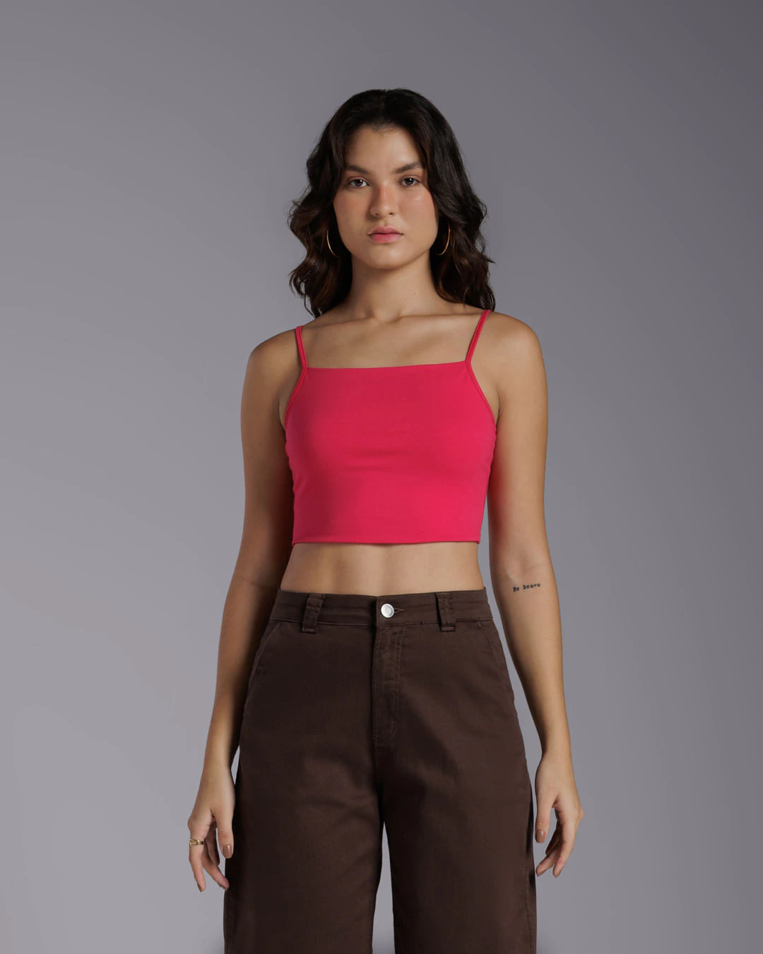 Top Cropped Tech Comfort Anti Odor Decote Reto Feminino - BASICAMENTE