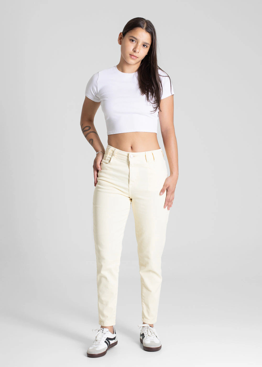 Calça Sarja Sawary Mom - 281690 AMARELO