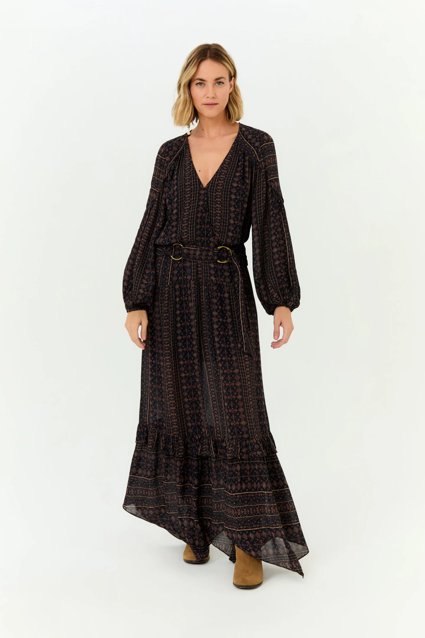 Vestido Longo Ggt Estampa Ivy