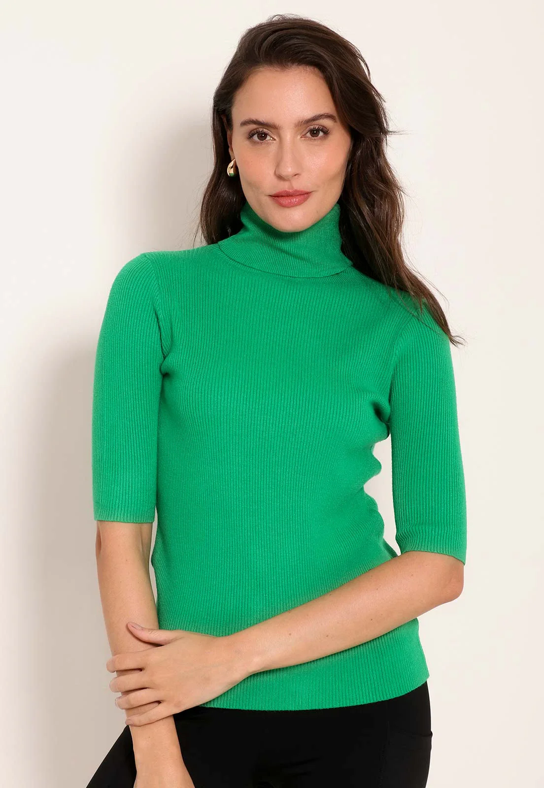 Blusa Feminina Manga Curta Cacharrel Canelada