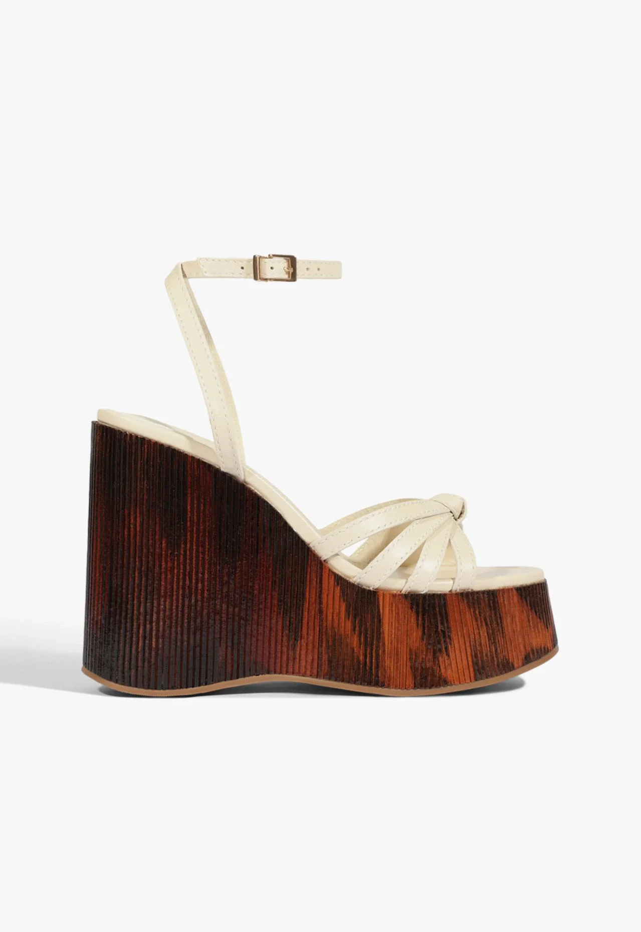 Sandália Plataforma Andy Couro Off White