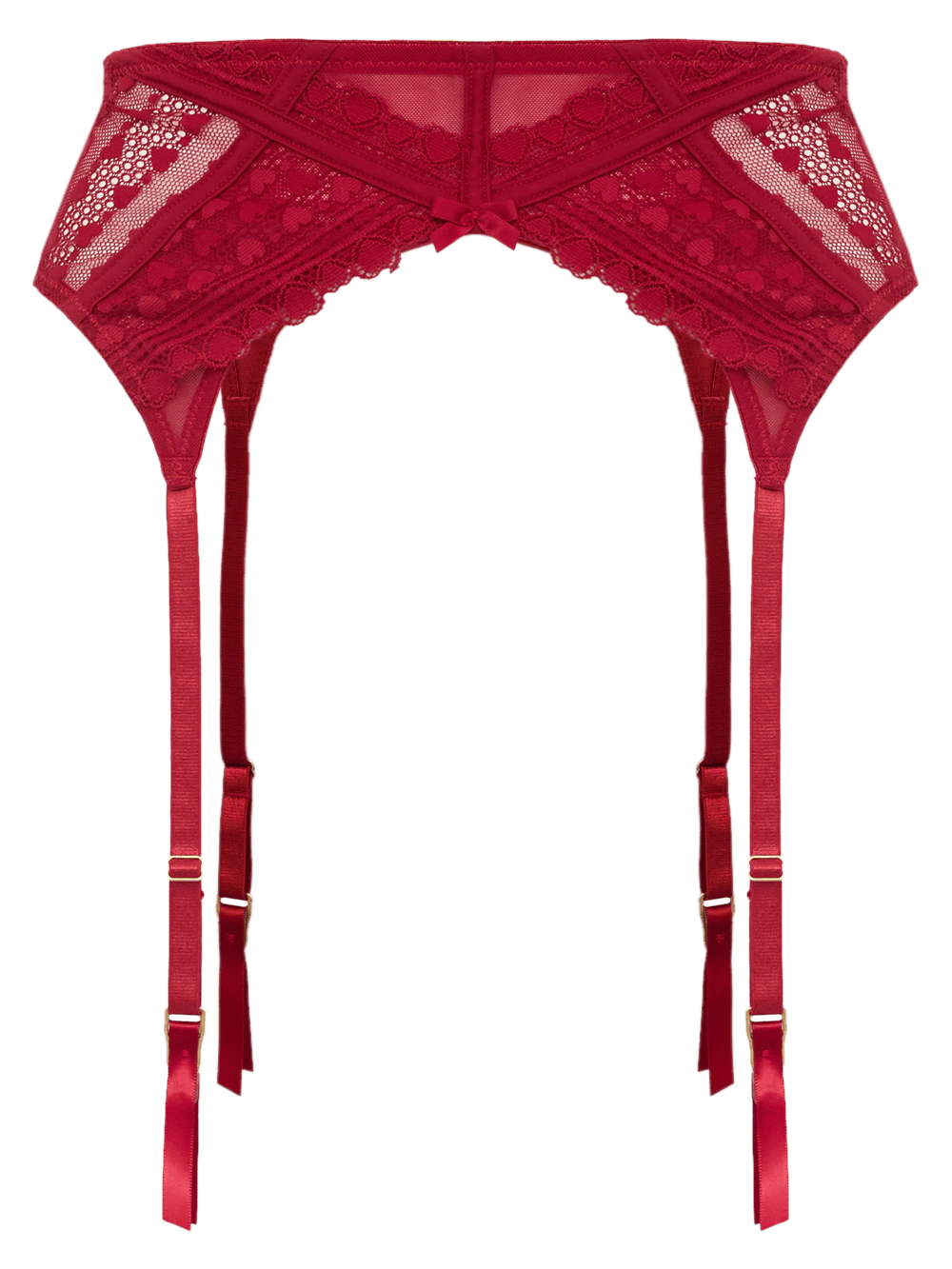 Cinta Liga Renda Tule Love Love Vermelho Rio Red