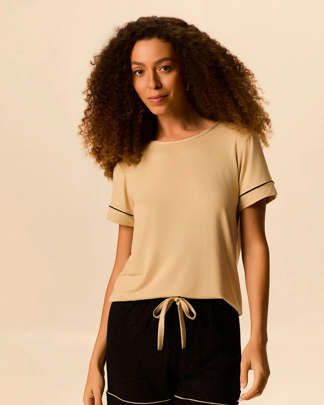 Pijama Curto Feminino Em Malha Viscose Botonê Stretch