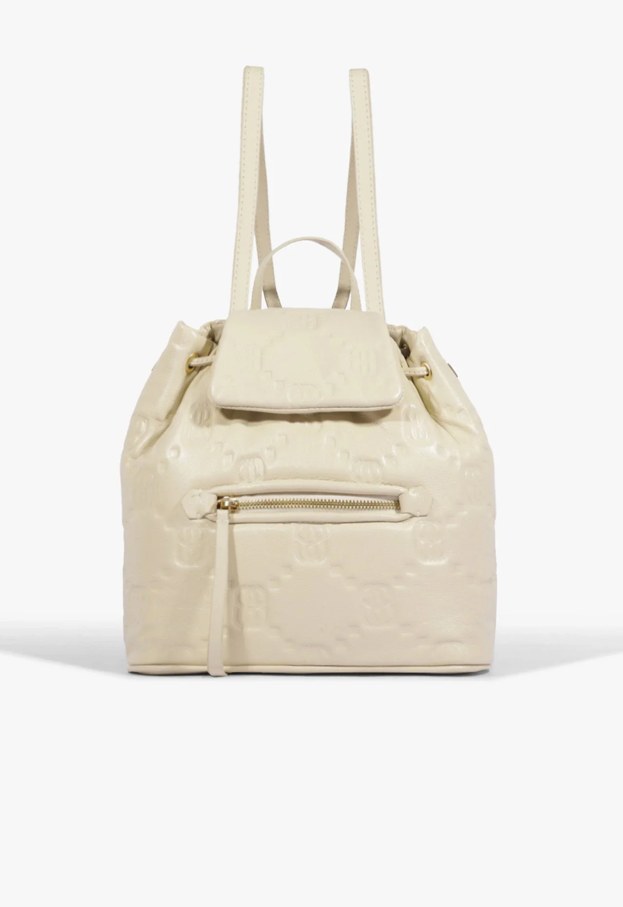 Mochila Couro Puff Branca