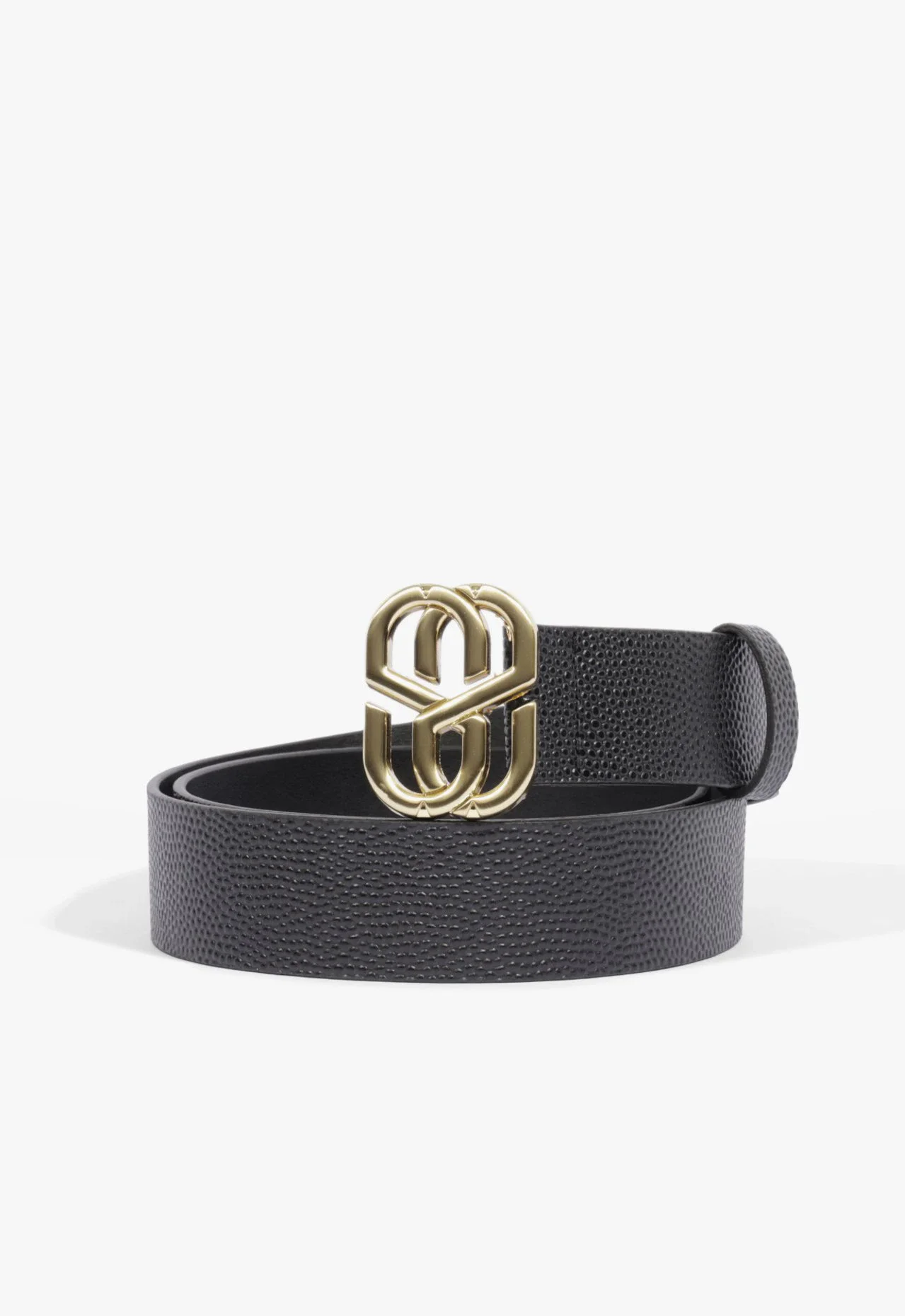 Cinto Emblem Couro Preto
