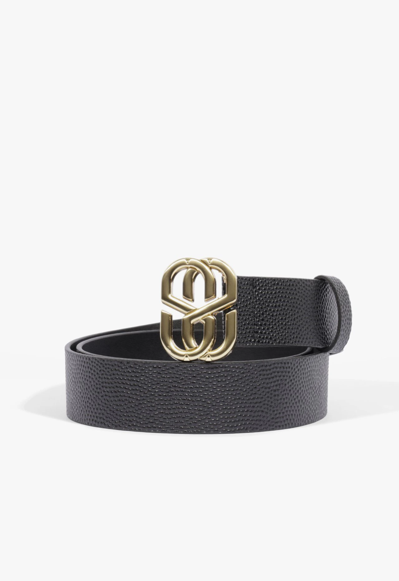 Cinto Emblem Couro Preto