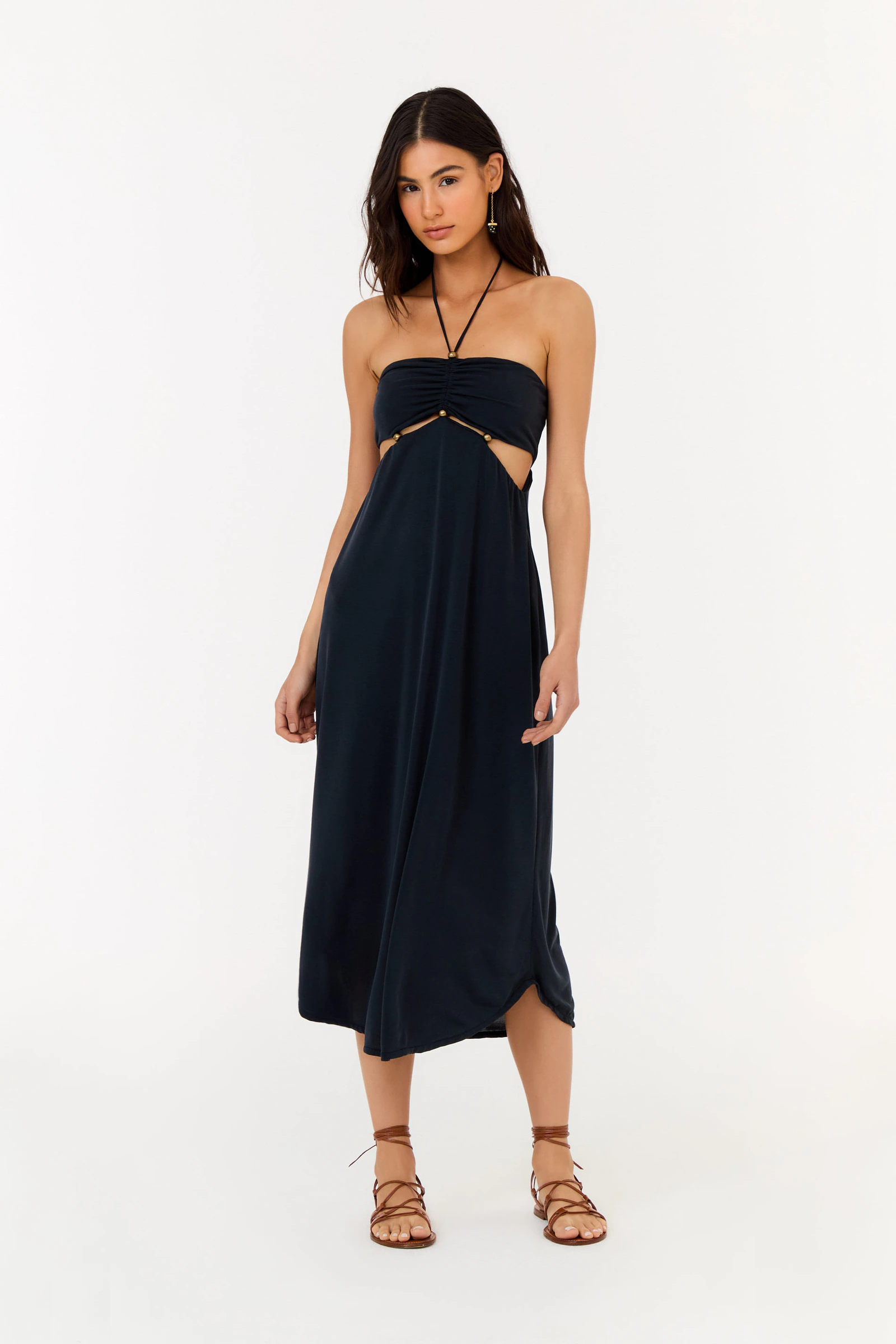 Vestido Metais Decote