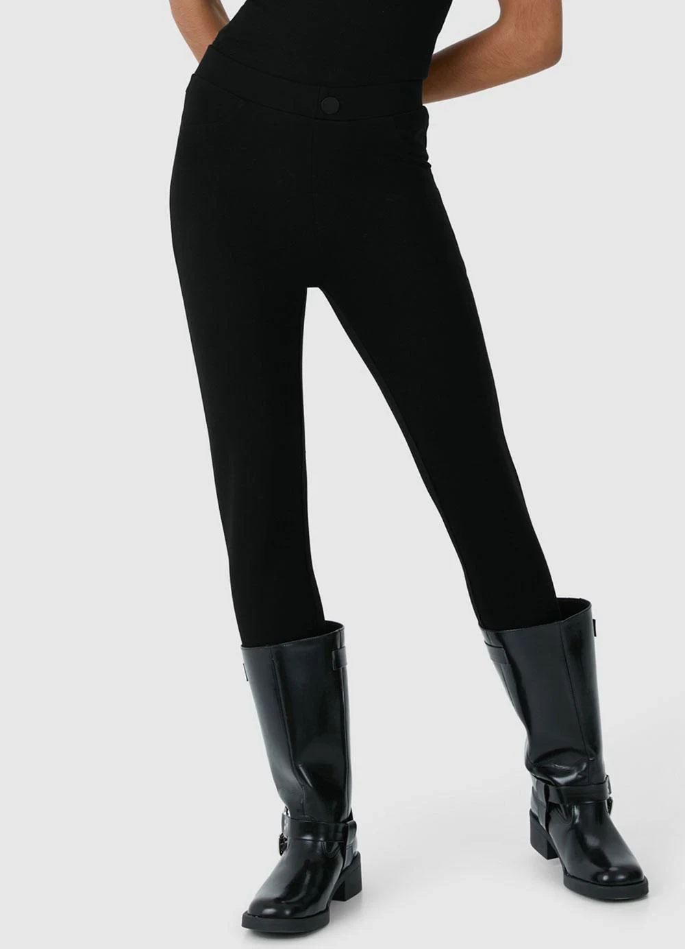 Malwee - Calça Legging em Malha Preto