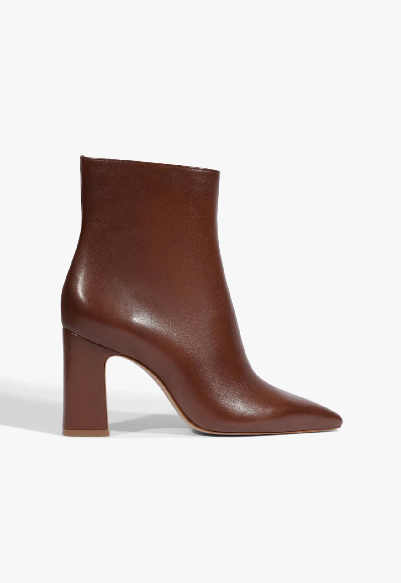 Bota Dressy Salto Bloco Couro Marrom