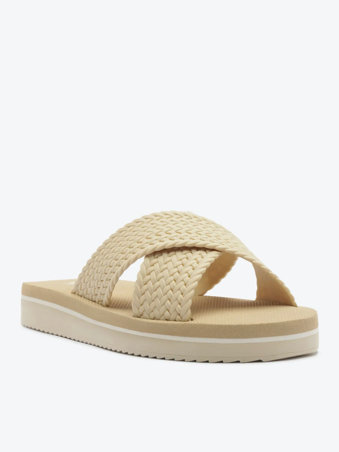 Chinelo Tiras Cruzadas Pop Flatform Branca