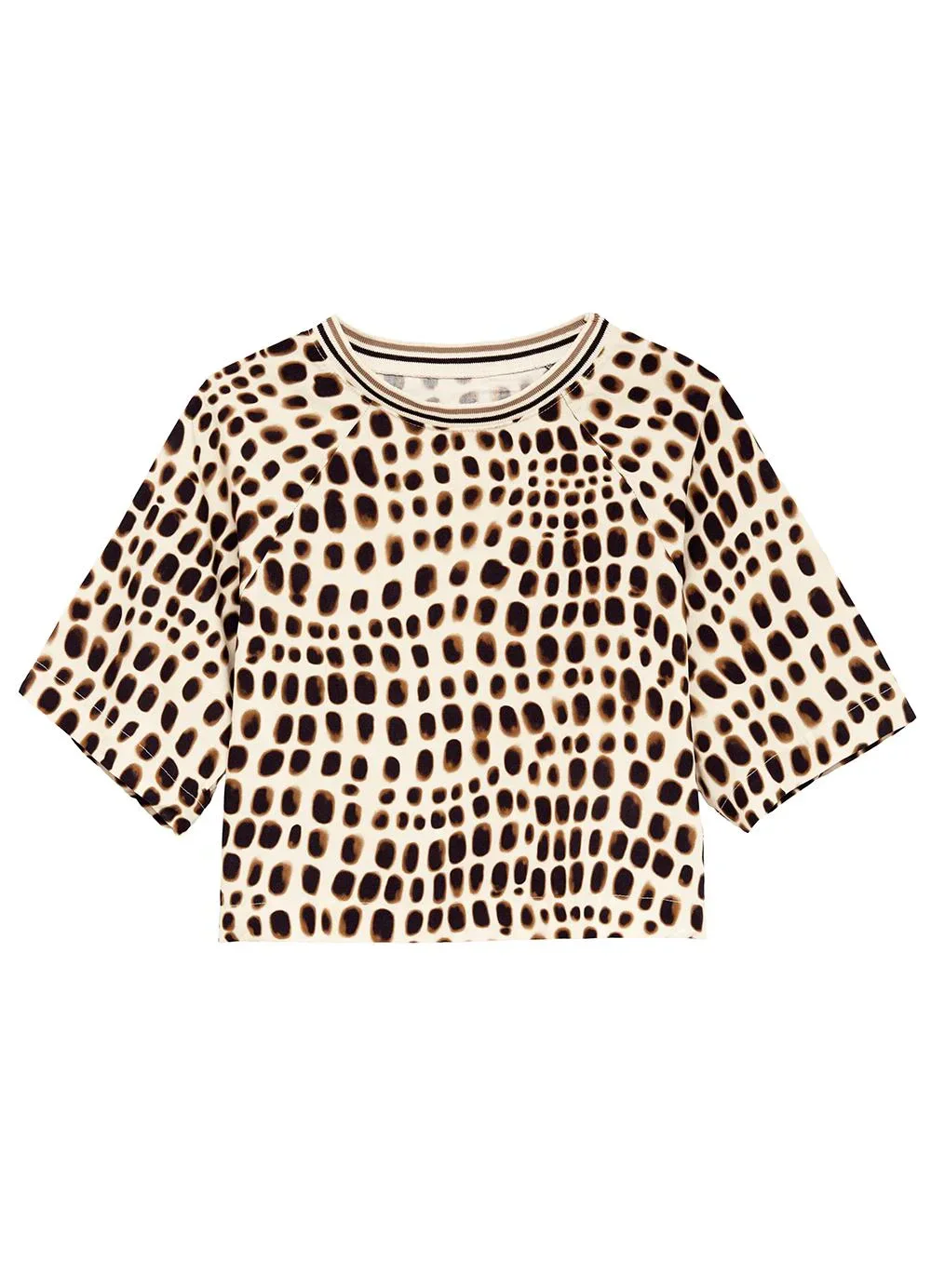 Enfim - Blusa Box Animal Print Off White