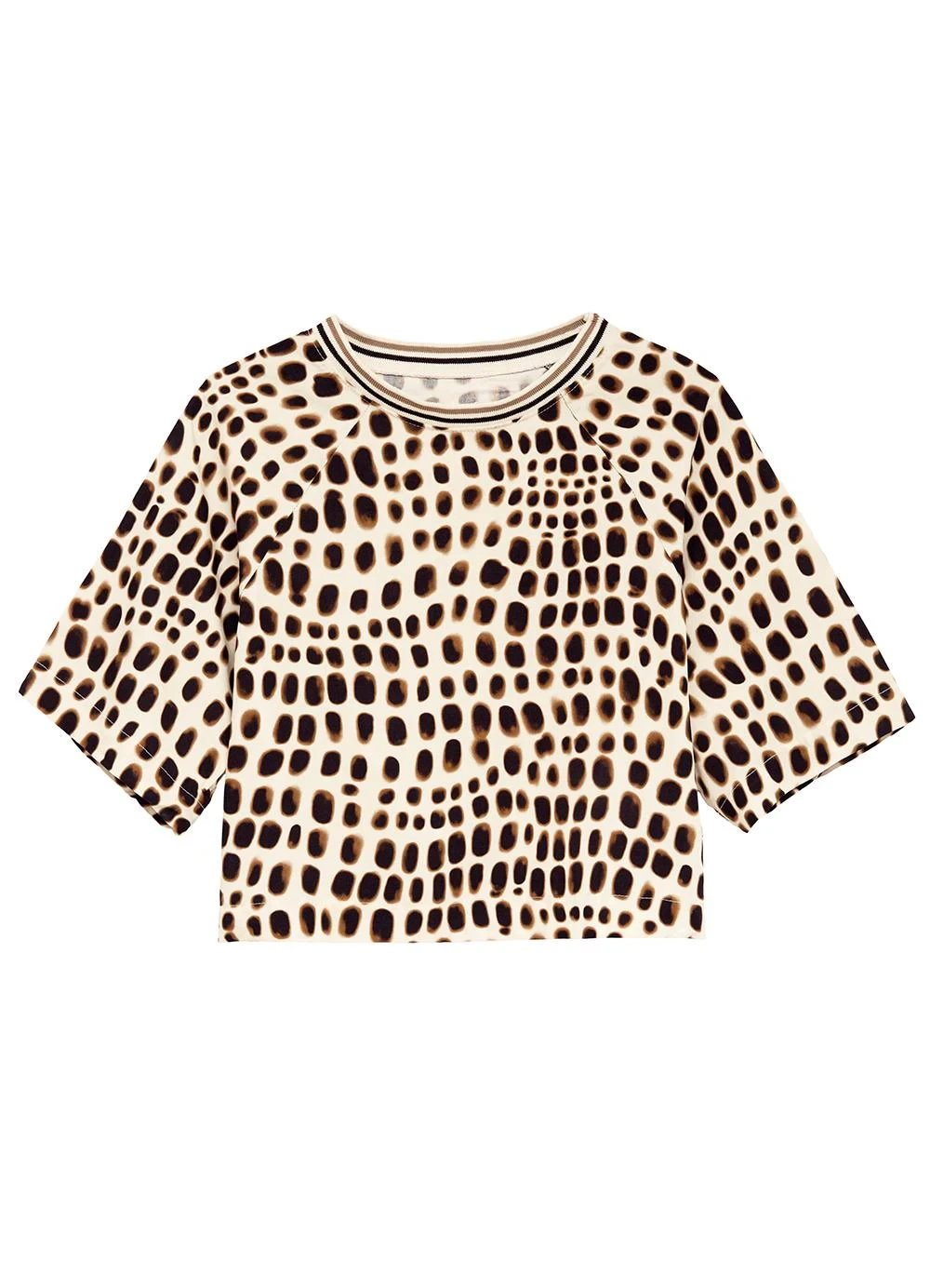 Enfim - Blusa Box Animal Print Off White