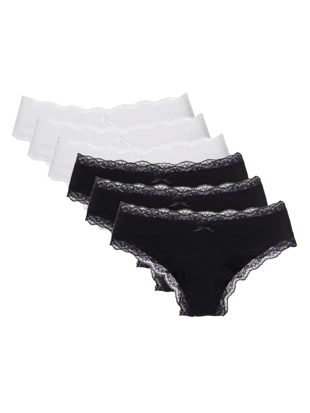 Kit 6 Calcinhas Boyshort Algodão Renda Pop Colors