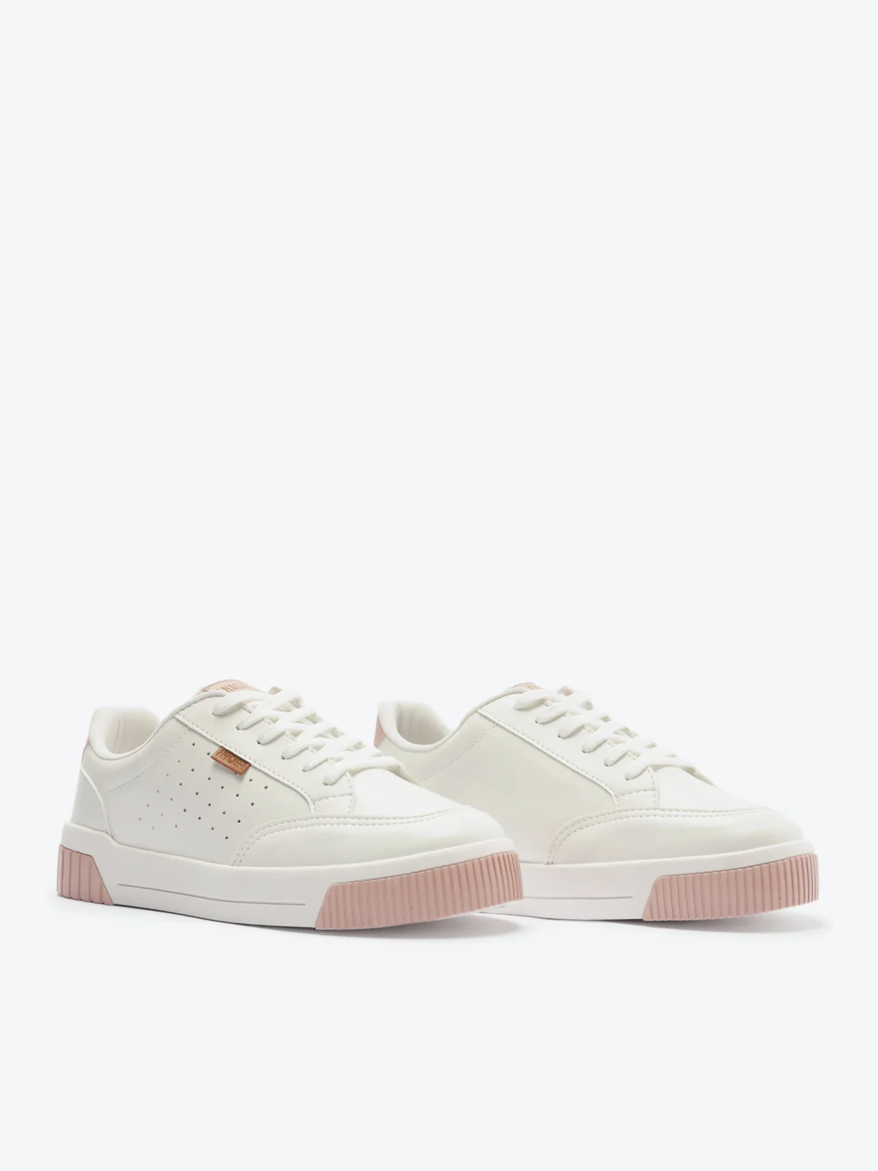 Tênis Sola Urban Furinhos Branco e Rosa