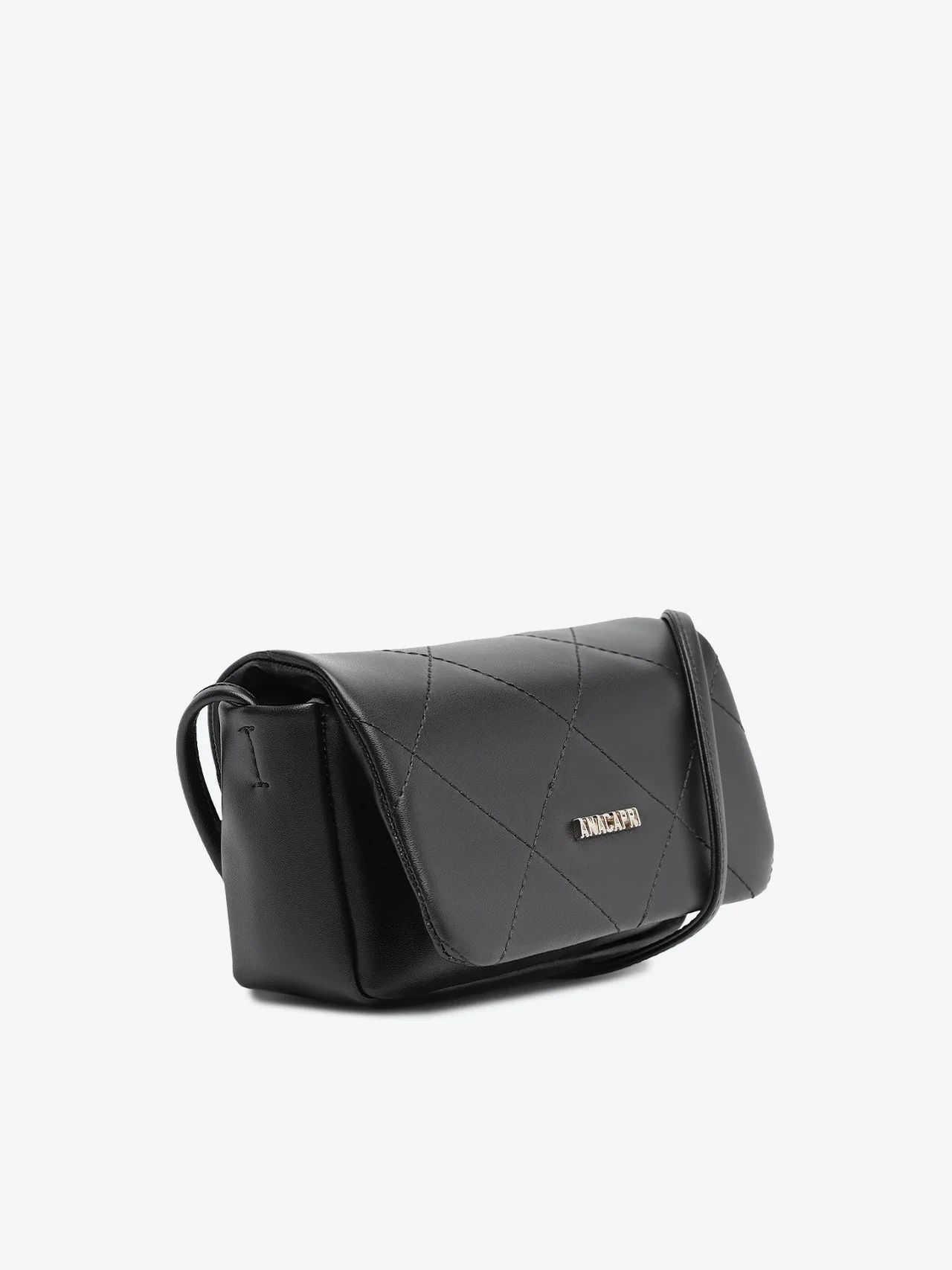 Bolsa Tiracolo Pequena Matelassê Essencial Preta