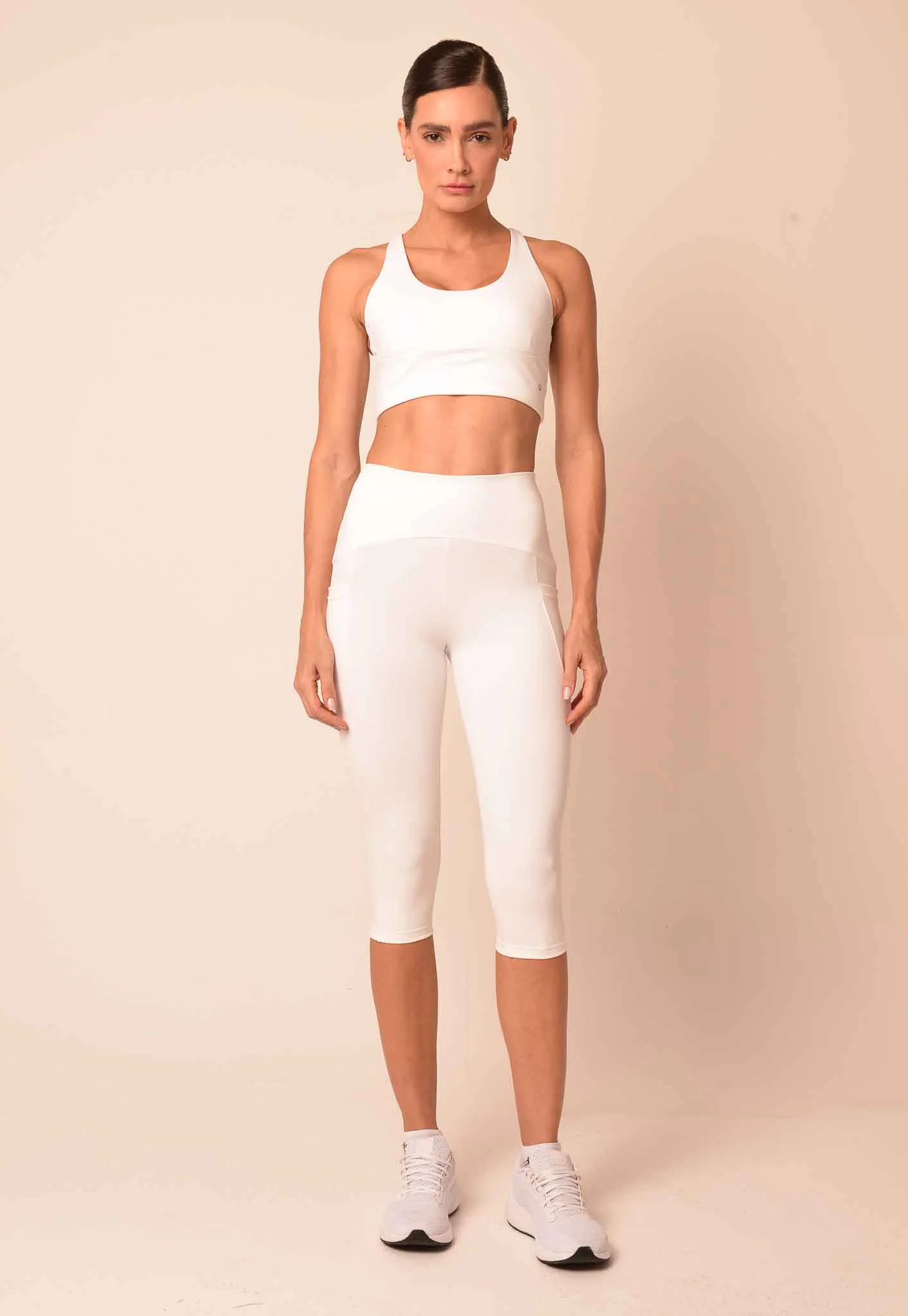 Calça Legging Power Supreme Corsário Cós Arco Com Bolsos