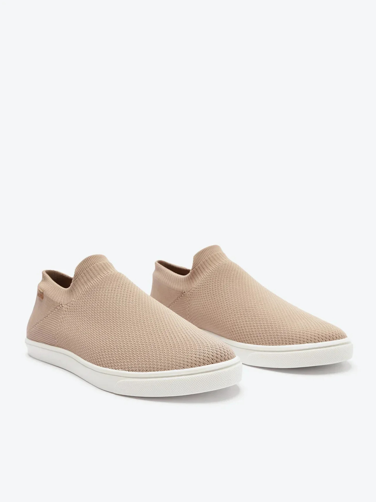 Tênis Slip On Knit Mono Bege