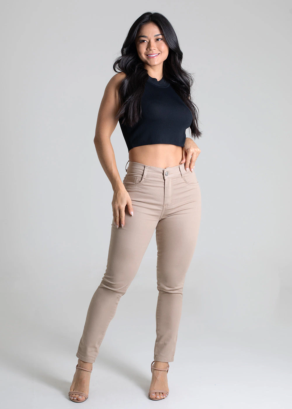 Calça Sarja Sawary Skinny - 278784 BEGE