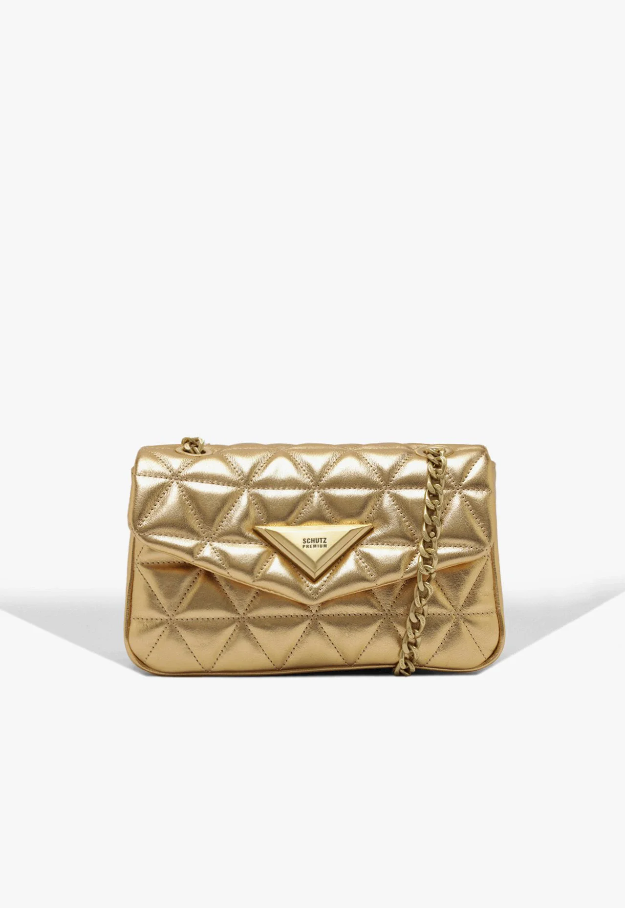 Bolsa Tiracolo Média 944 Couro Dourada