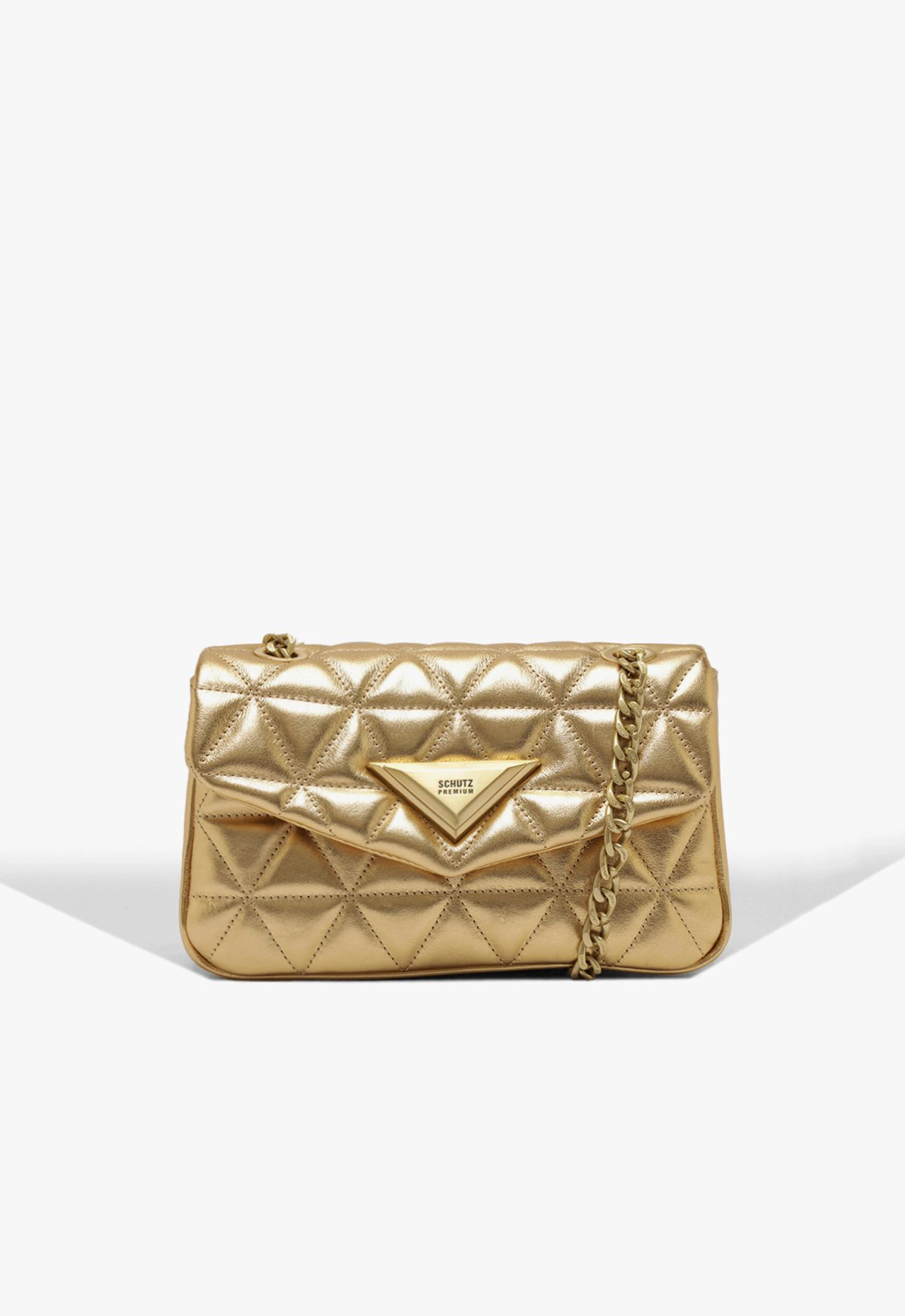 Bolsa Tiracolo Média 944 Couro Dourada