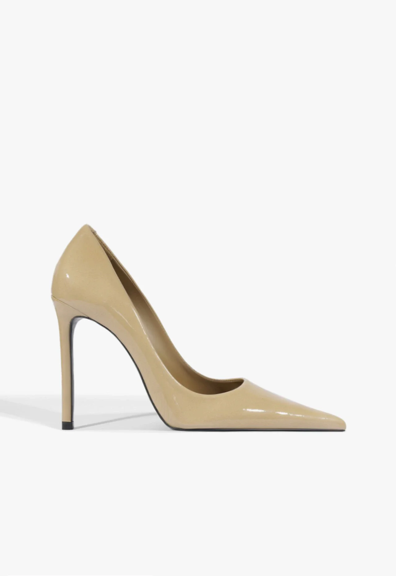 Scarpin Clara Bico Fino Couro Verde Oliva