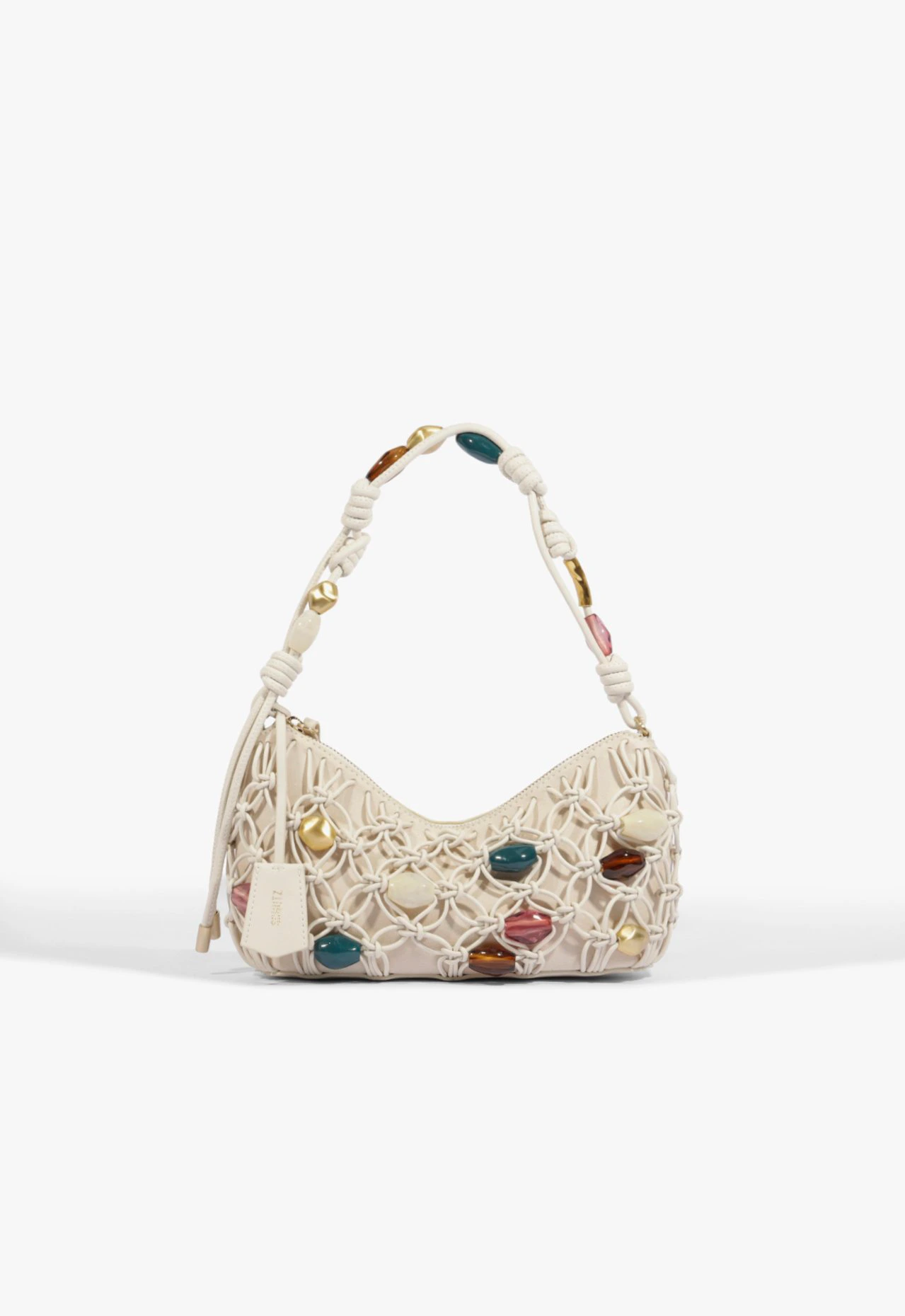 Bolsa Tiracolo Shoulder Dee Braided Pequena Branca