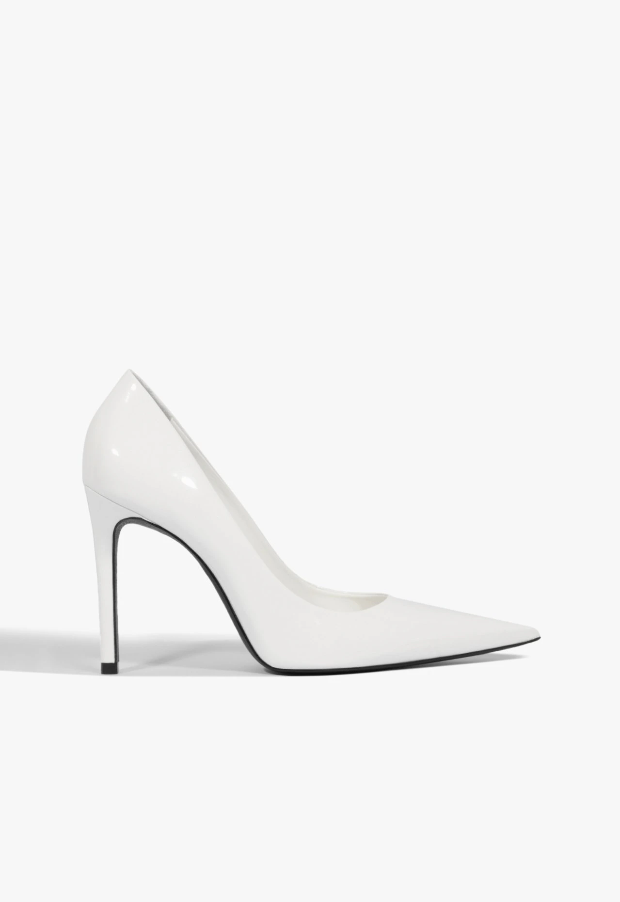 Scarpin Clara Bico Fino Couro Branca