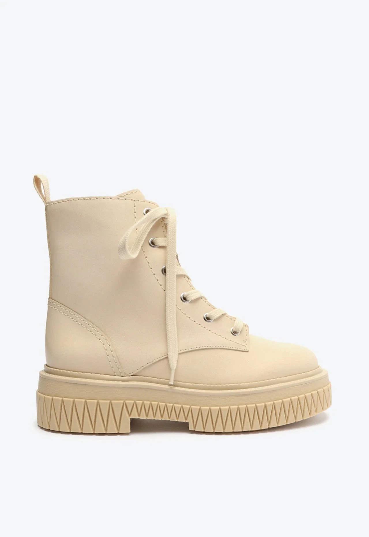 Bota Coturno Jordan Couro Bege