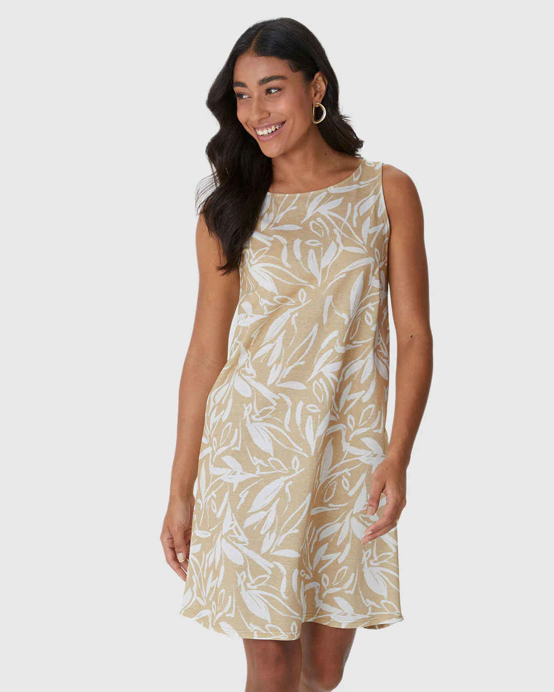 Vestido Feminino Regata Estampado Em Algodão