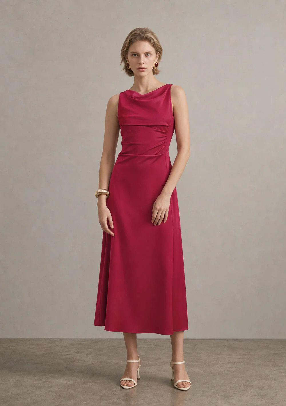 Vestido Midi Istinto Rosa