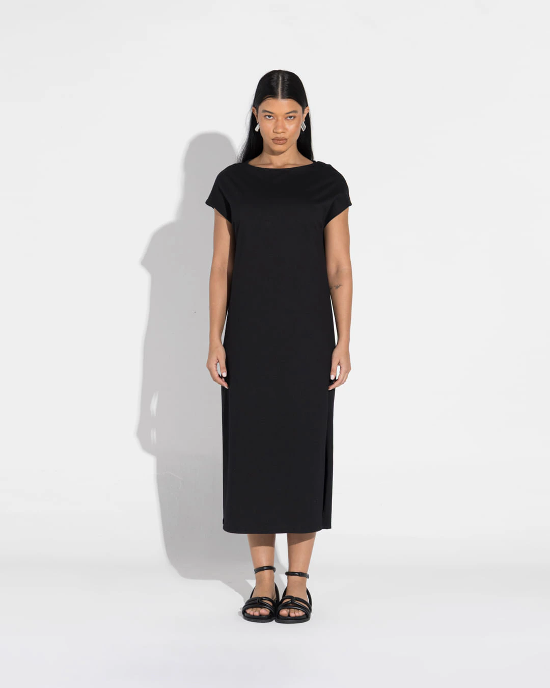 Vestido Midi Malha Striped