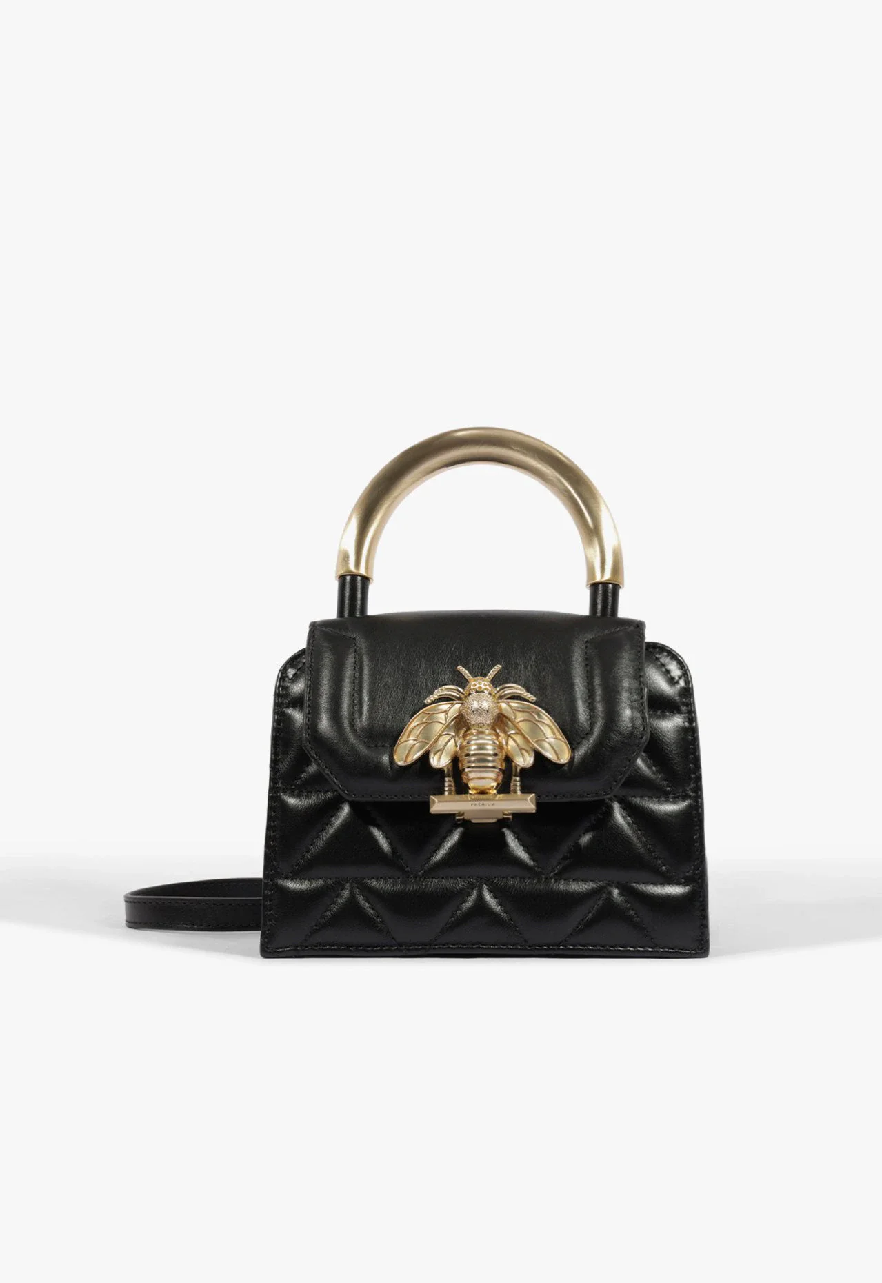 Bolsa Crossbody New Believe Pequena Couro Preta