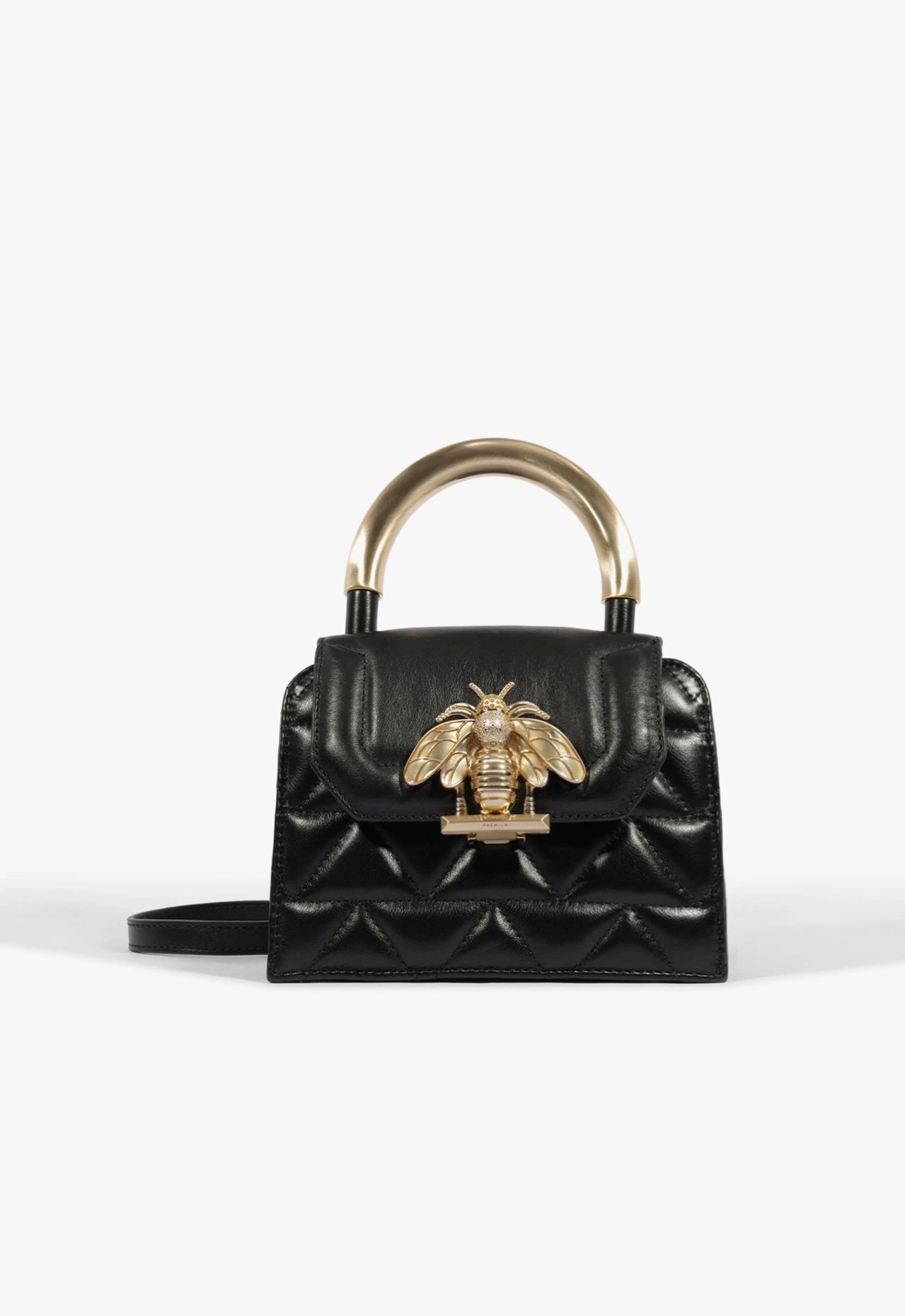 Bolsa Crossbody New Believe Pequena Couro Preta