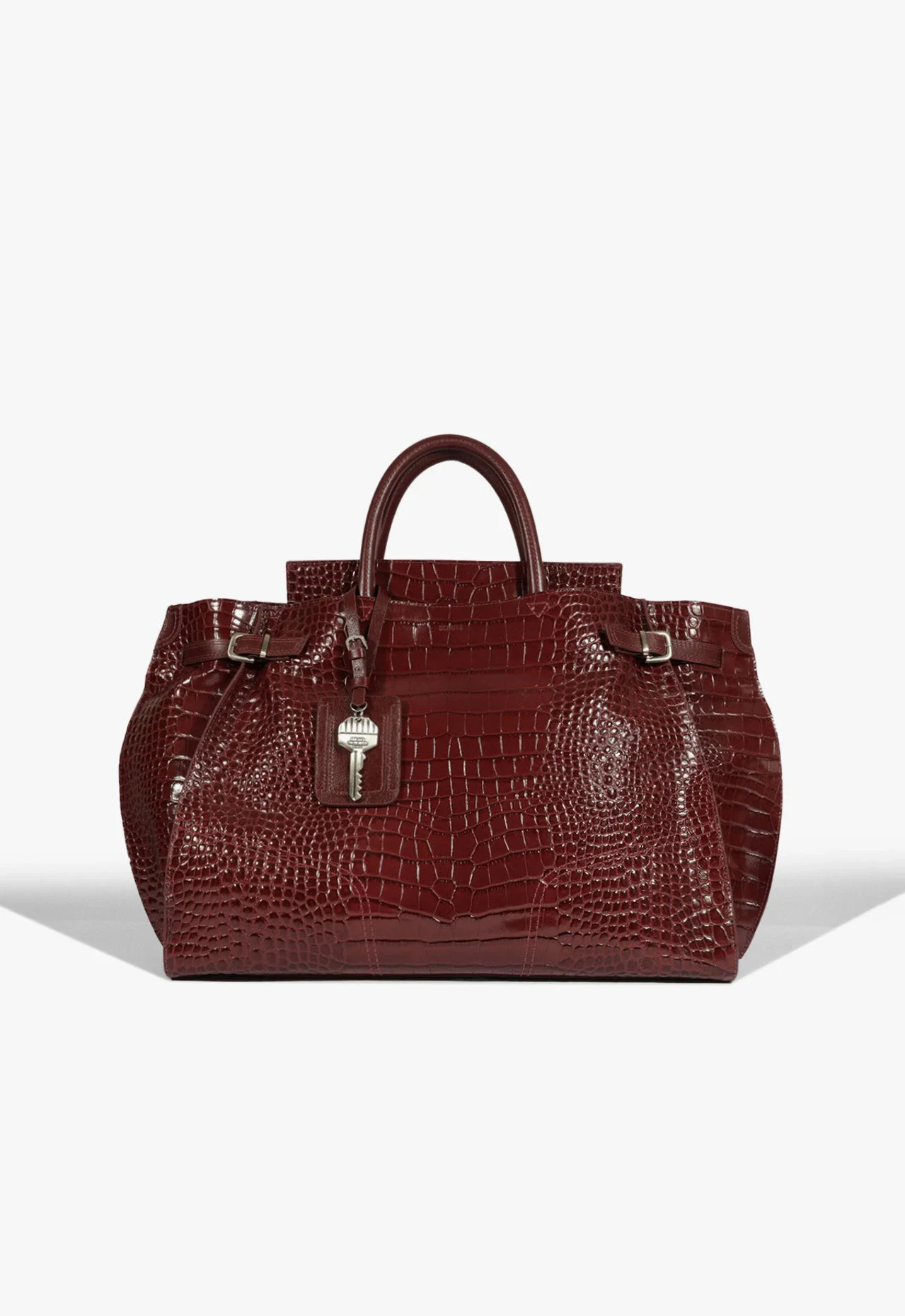 Bolsa Tote Maxi Heaven Couro Croco Vinho