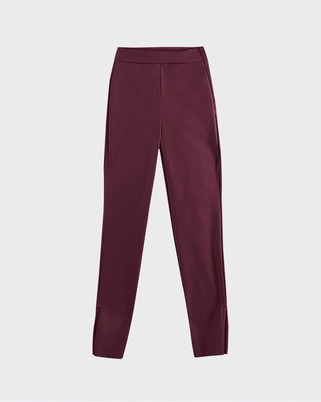 Calça Legging Feminina Abertura Lateral Em Corino