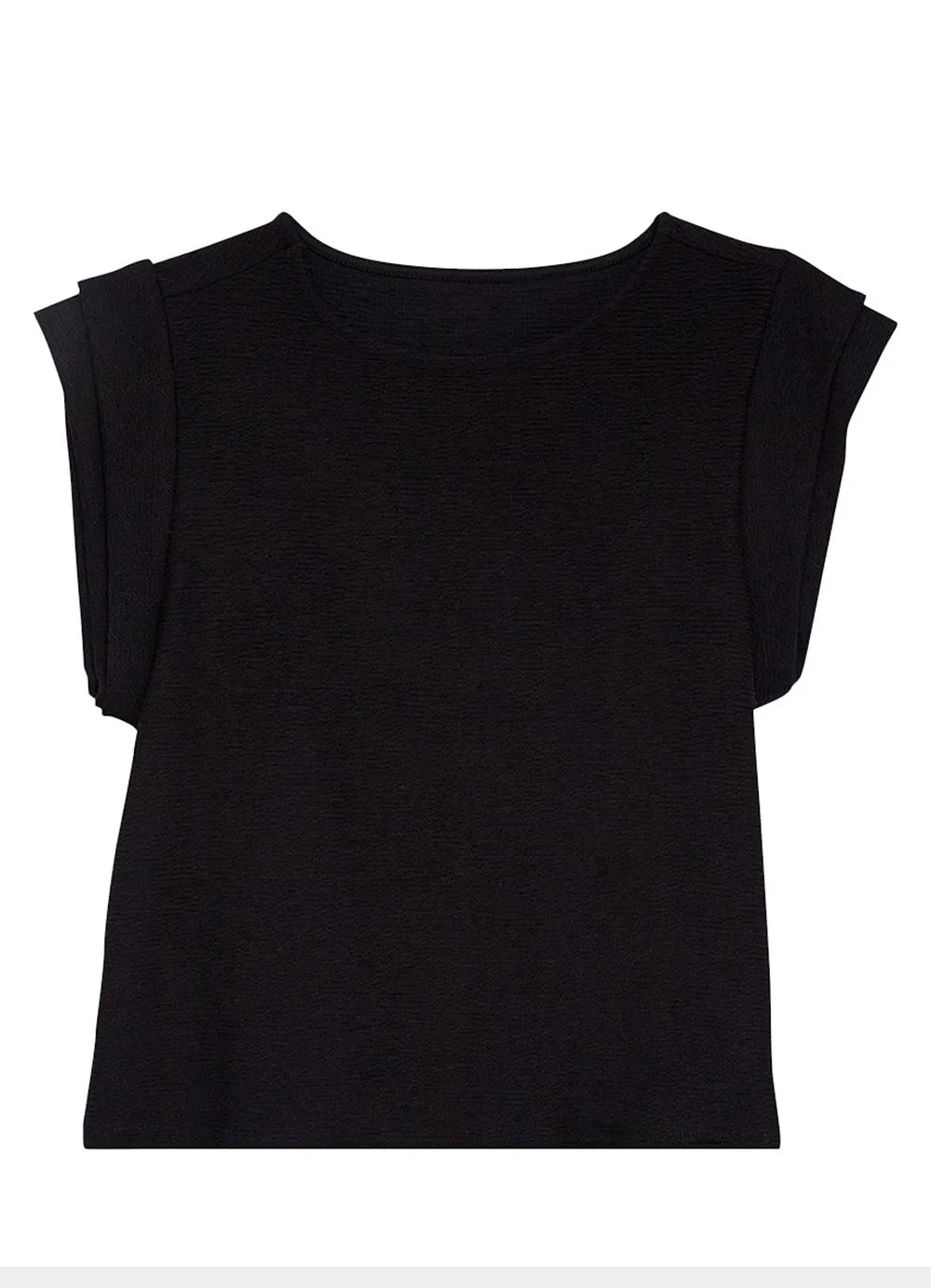 Enfim - Blusa Muscle Tee Texturizada Preto