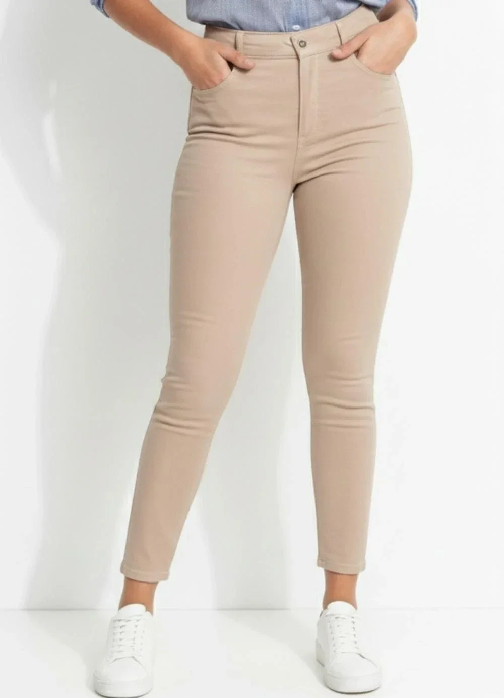 Sawary Jeans - Calça Jeans Skinny Bege