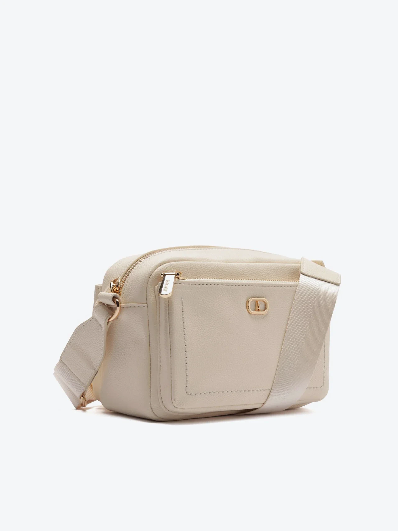 Bolsa Tiracolo Média Estruturada Gorgurão Branco Off