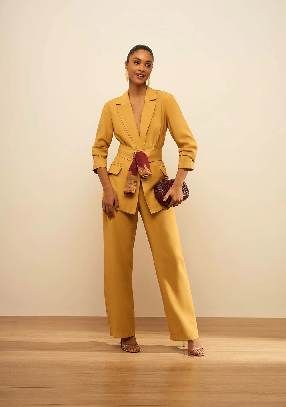 Blazer Ajustado Cerne Amarelo