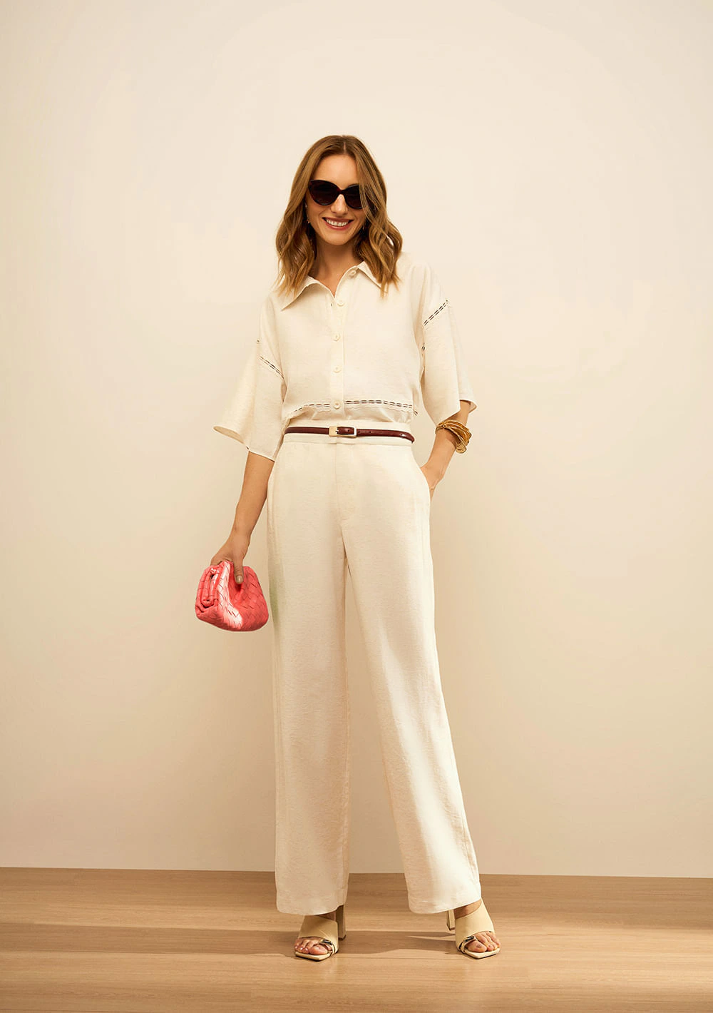 Calça Maria.Valentina Reta Alta Off White