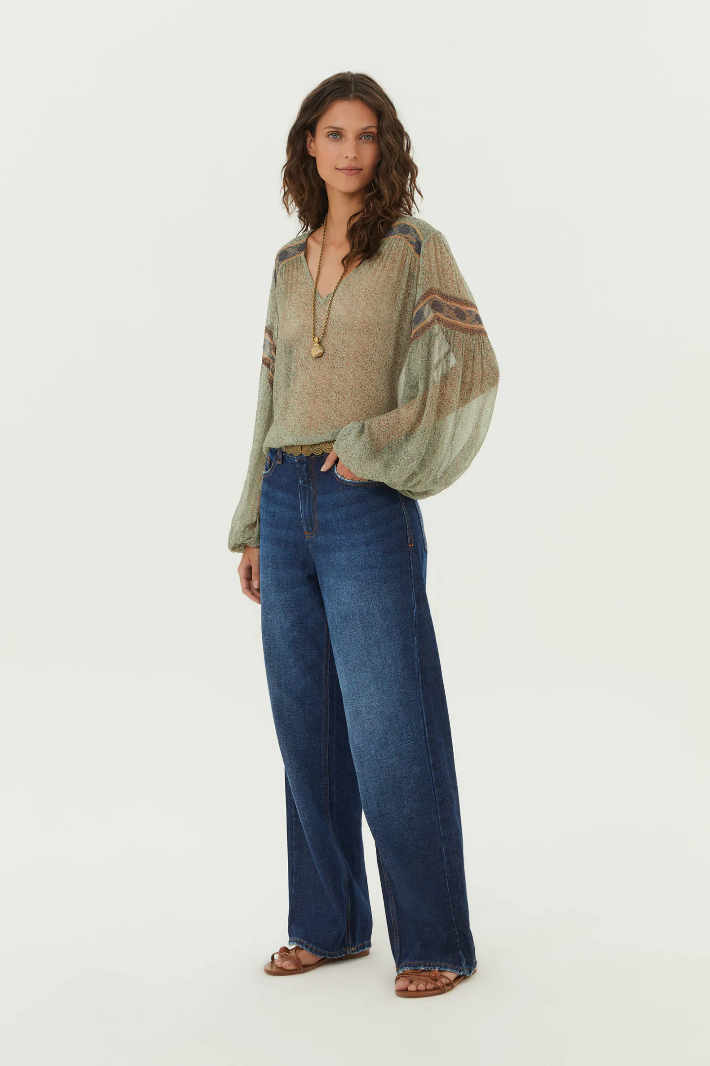 Calça Jeans Wide Leg Puidos