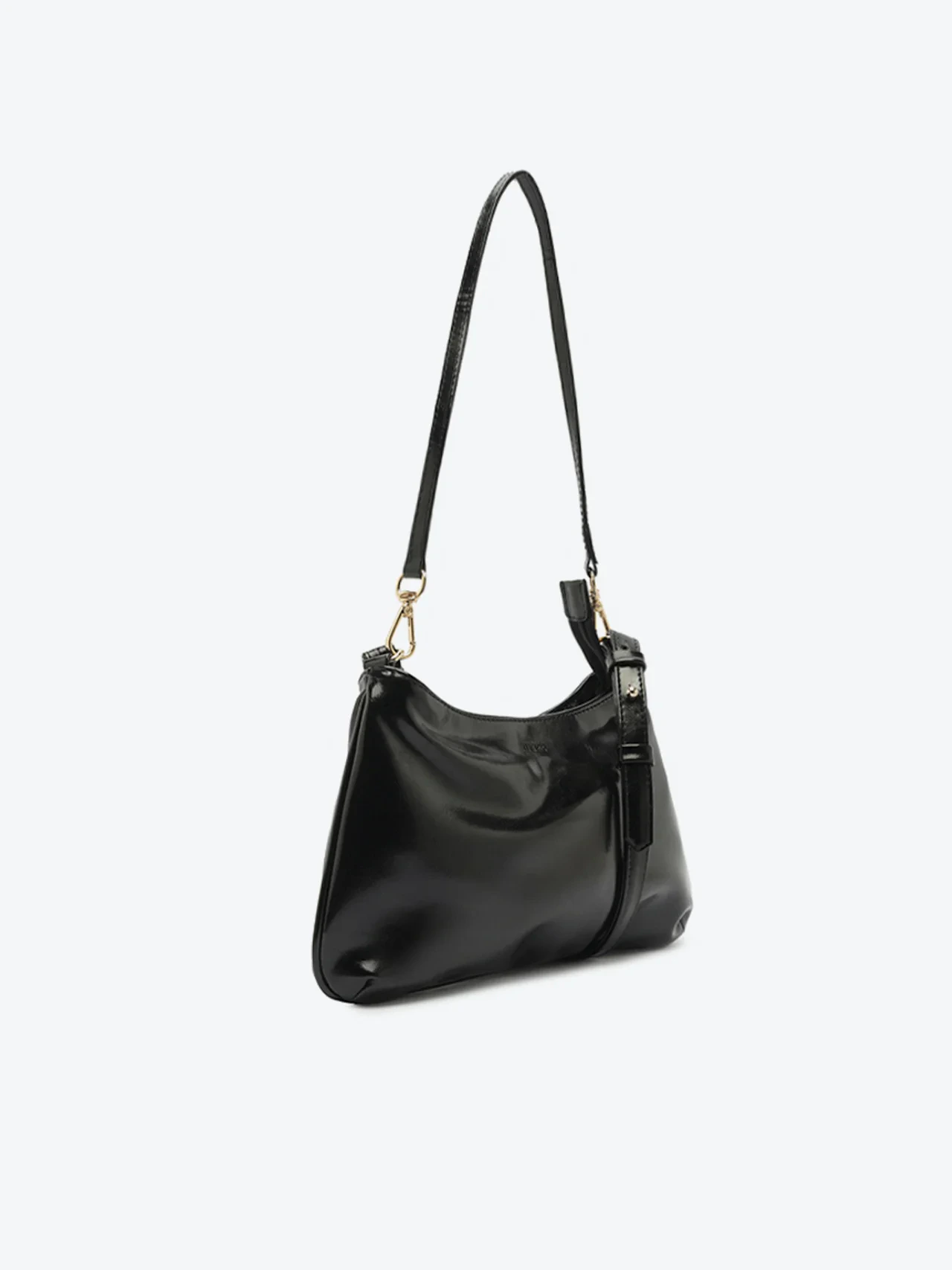 Bolsa Tiracolo Média Lisa Preta