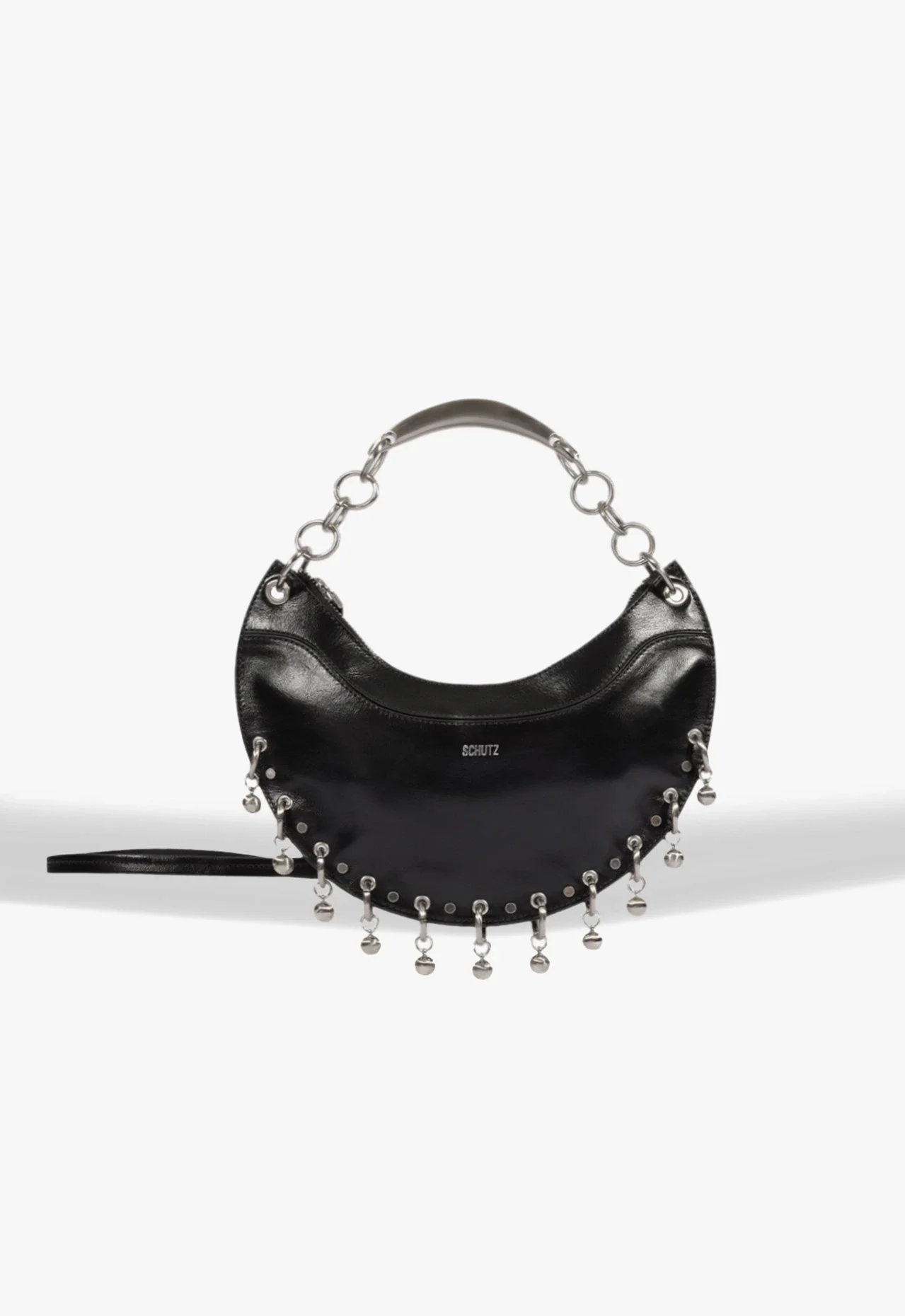 Bolsa Hobo Média Devina Couro Preta