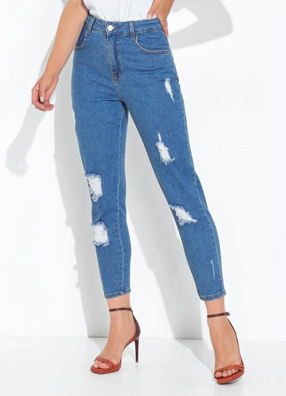 Sawary Jeans - Calça Jeans Médio Mom Jeans