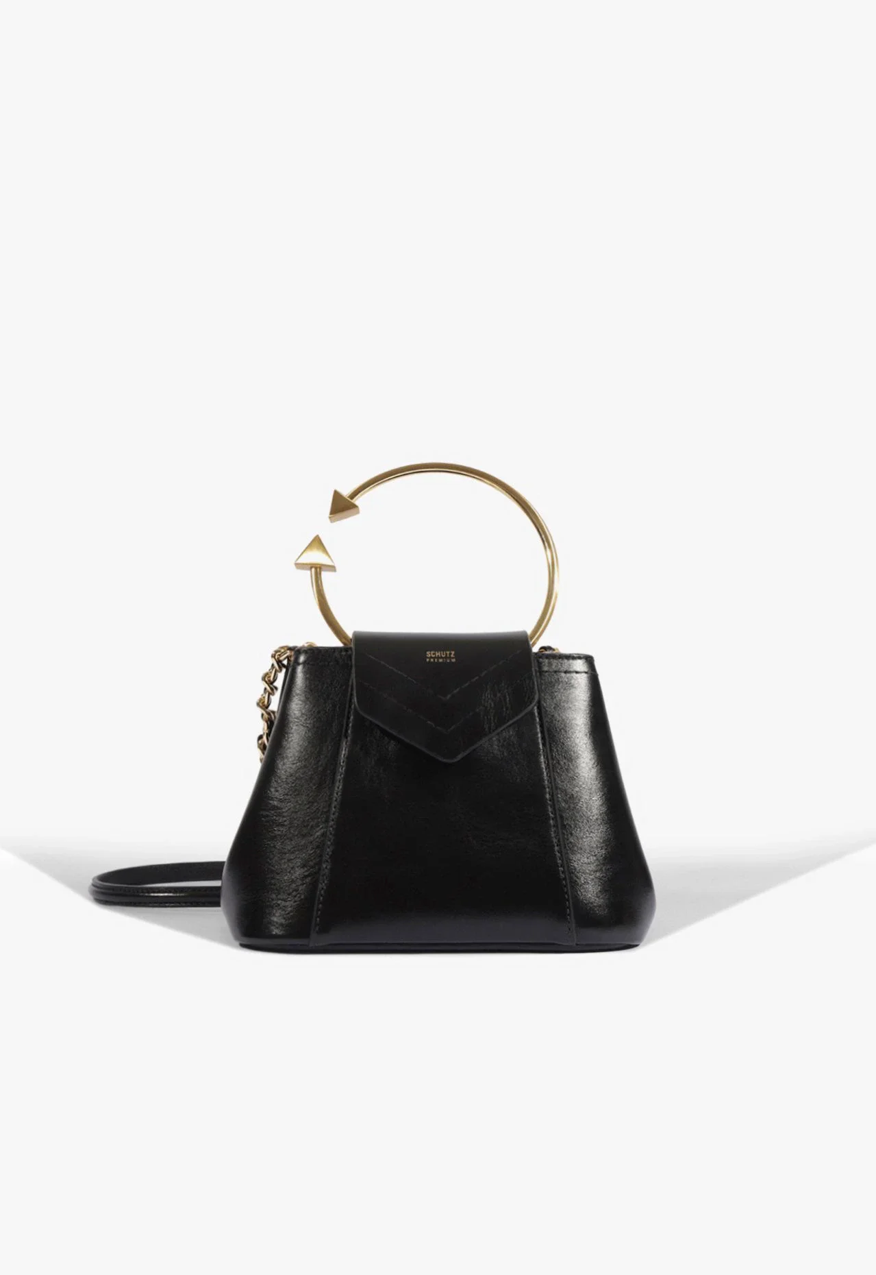 Bolsa Pequena Crossbody Lola Couro Preta